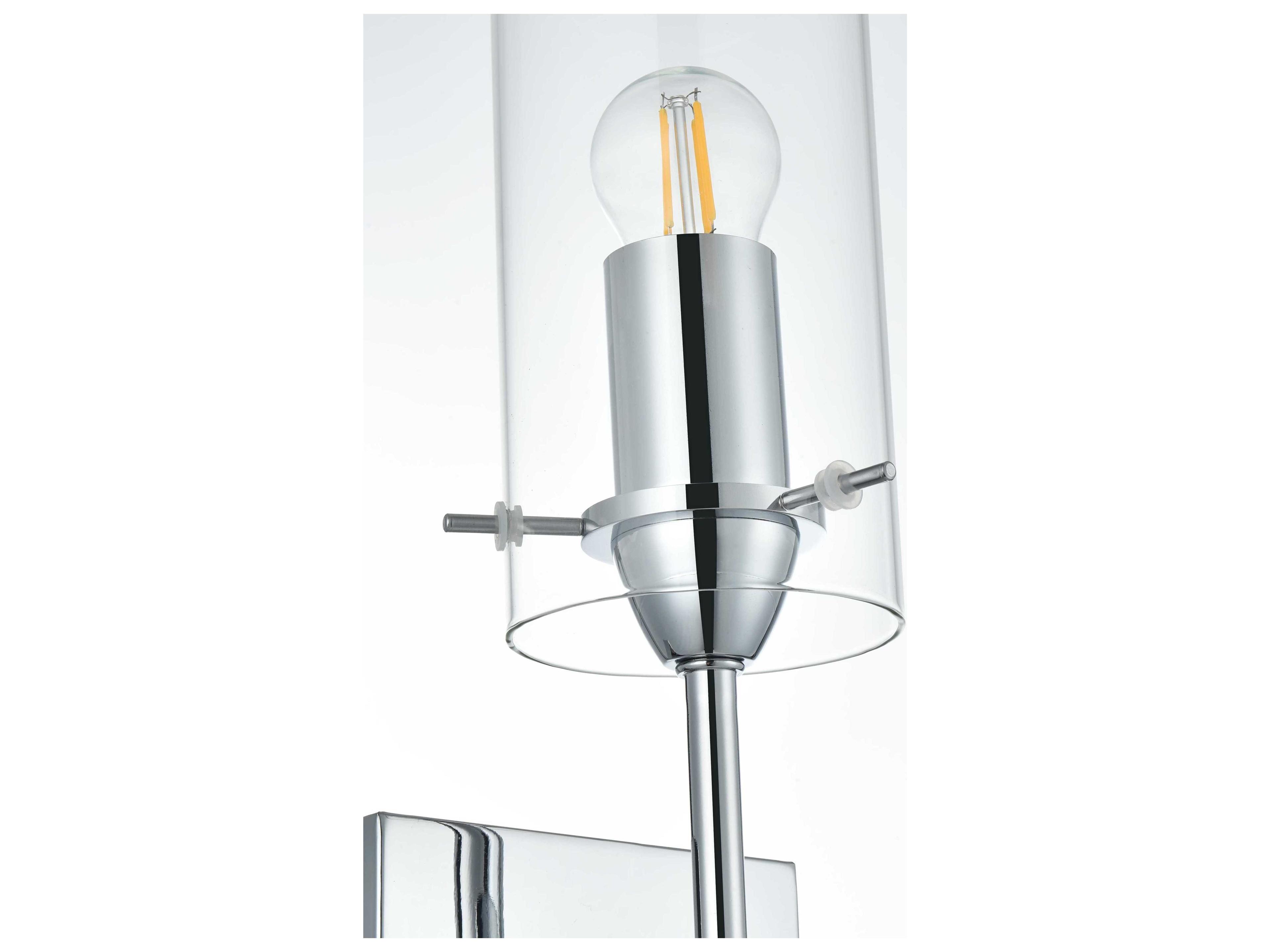 Elegant Lighting Elsreth 1-Light Chrome Wall Sconce