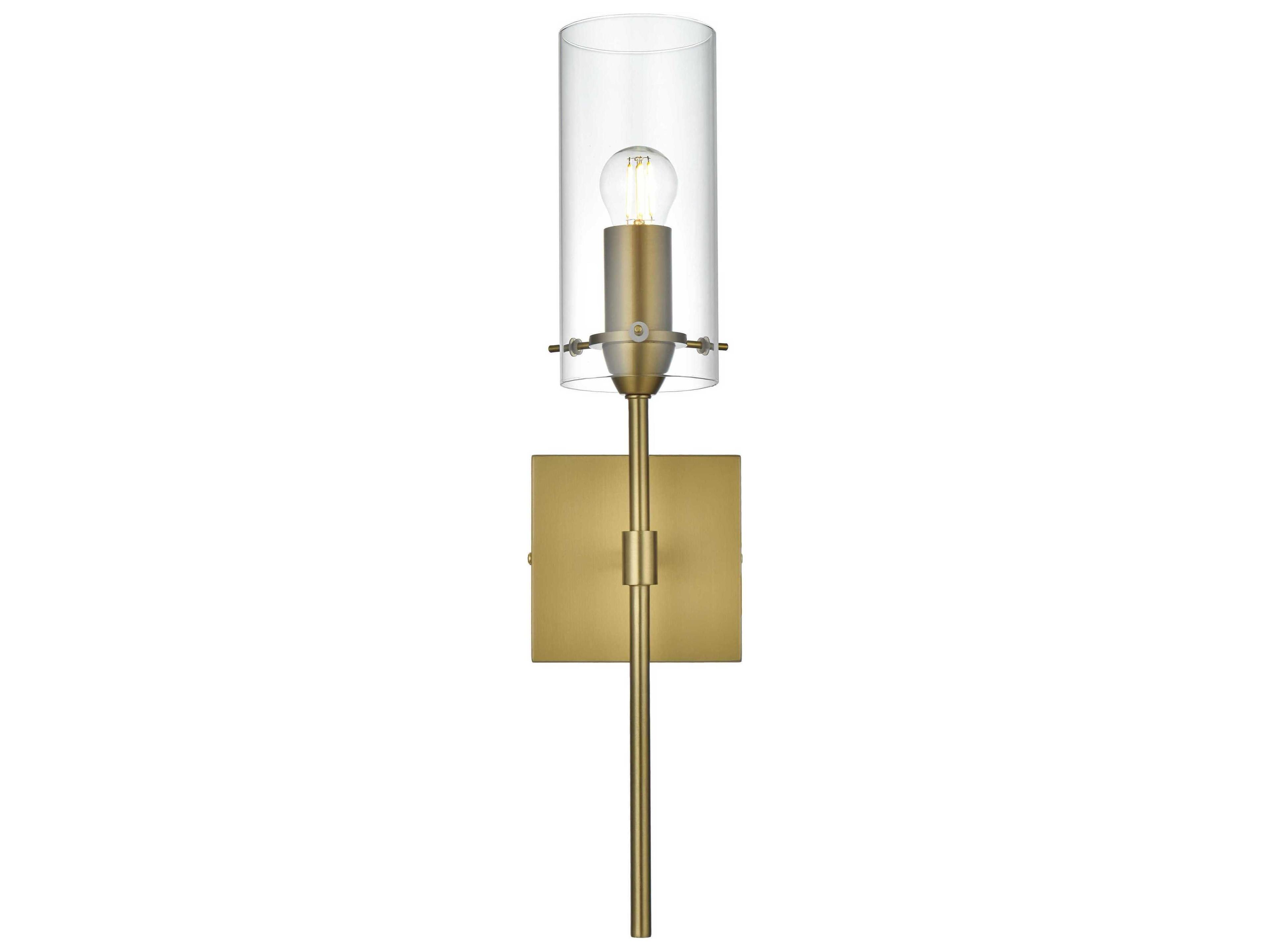 Elegant Lighting Elsreth 1-Light Satin Gold Wall Sconce