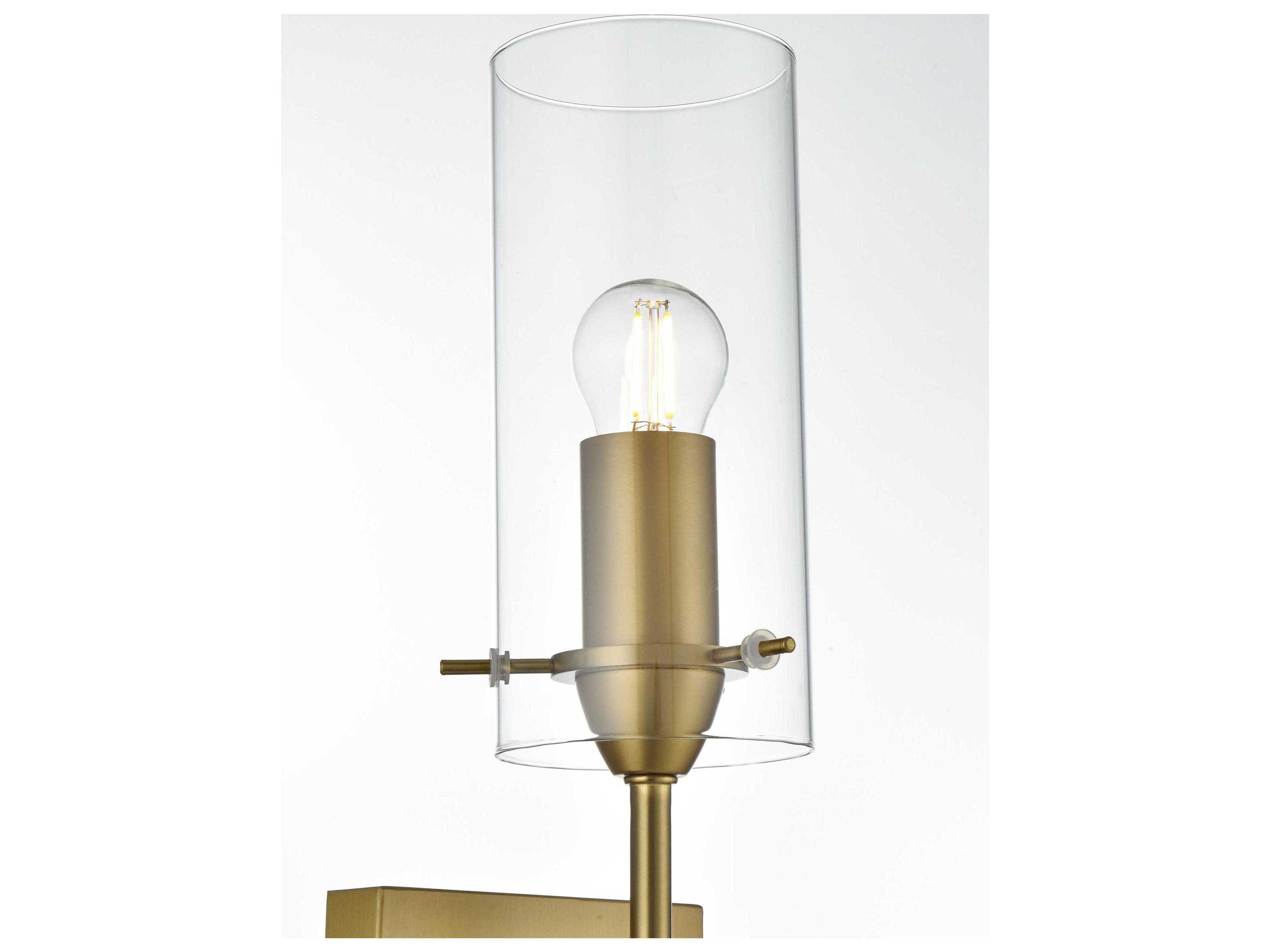 Elegant Lighting Elsreth 1-Light Satin Gold Wall Sconce