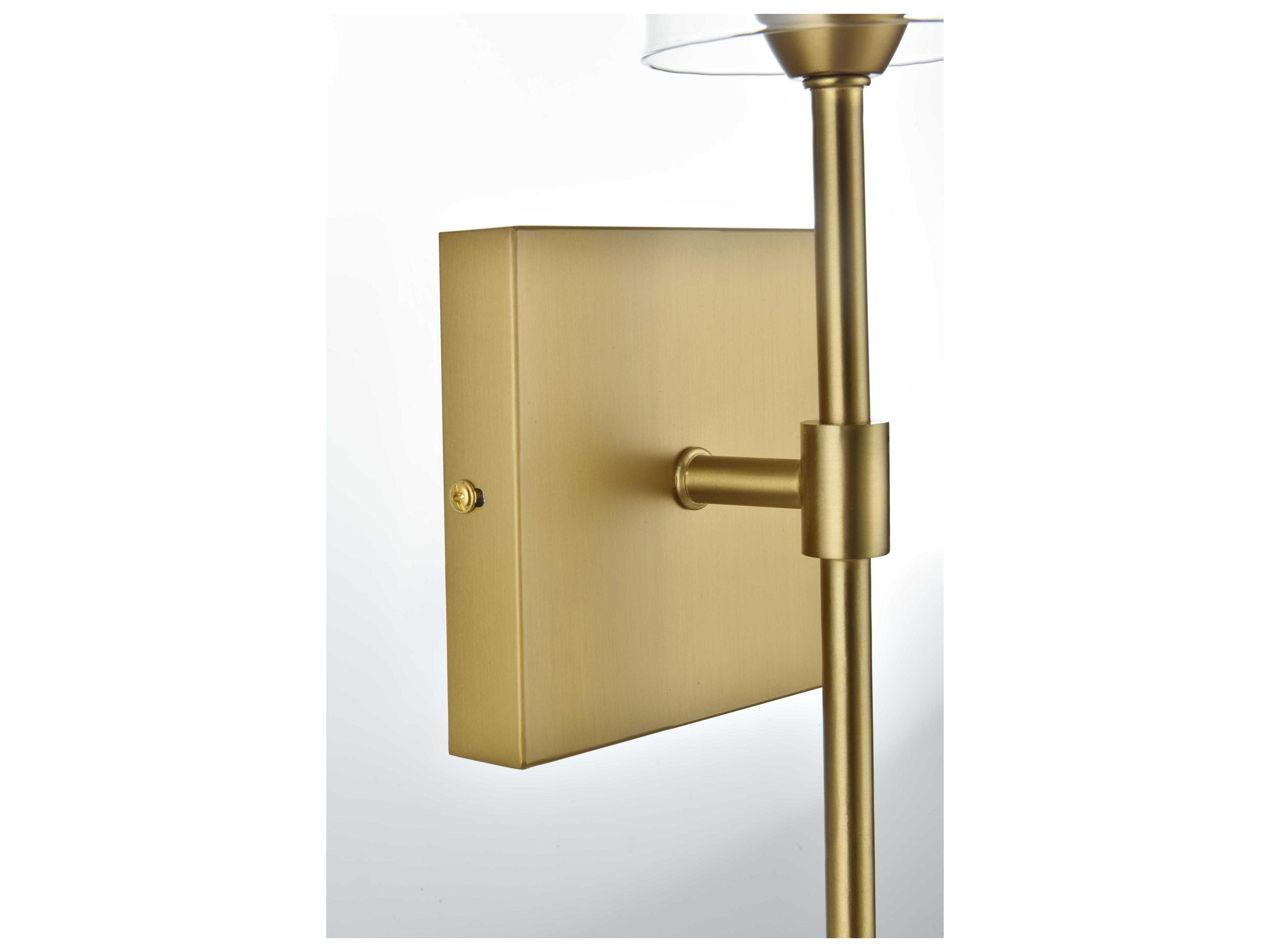 Elegant Lighting Elsreth 1-Light Satin Gold Wall Sconce