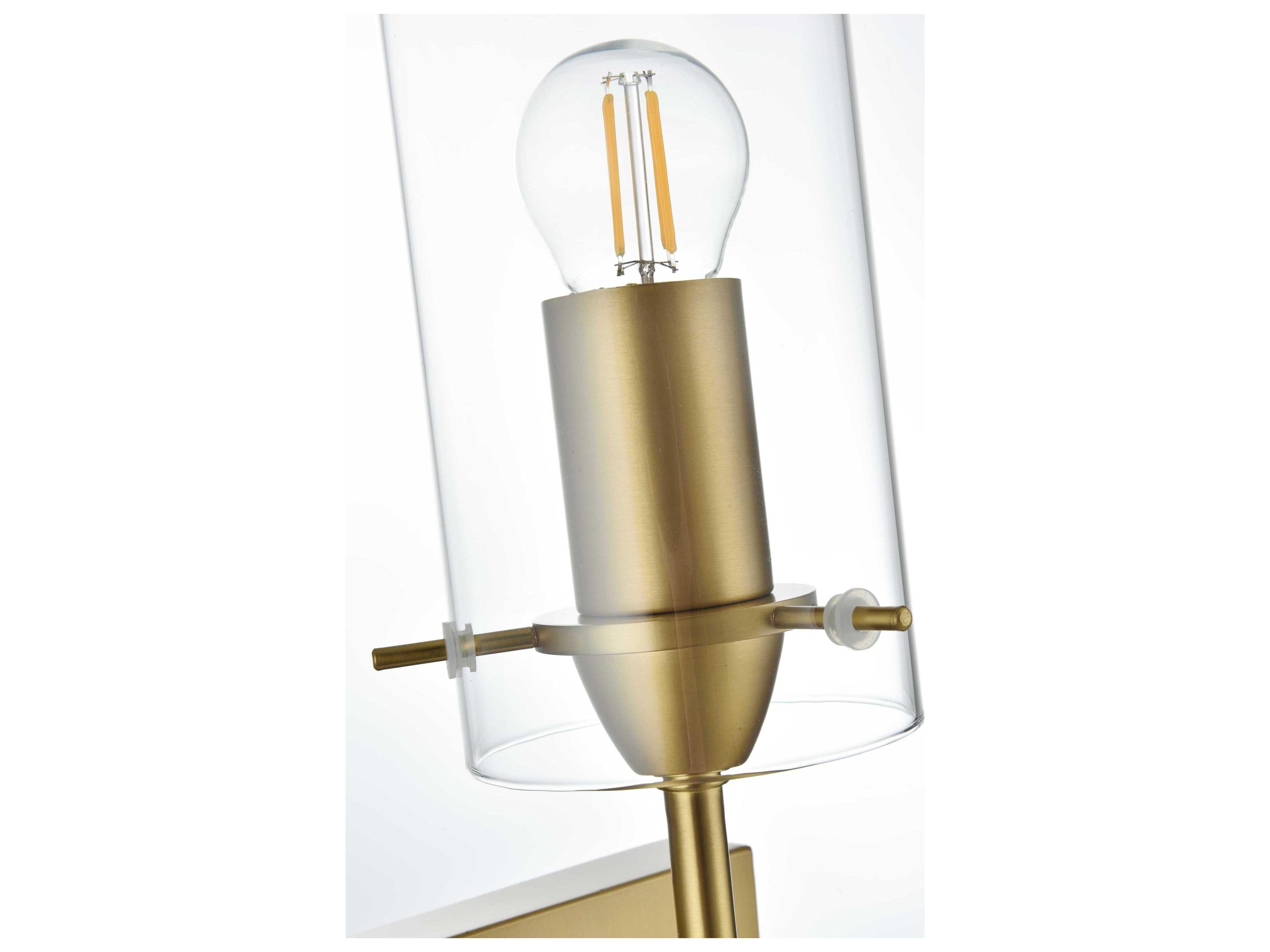 Elegant Lighting Elsreth 1-Light Satin Gold Wall Sconce