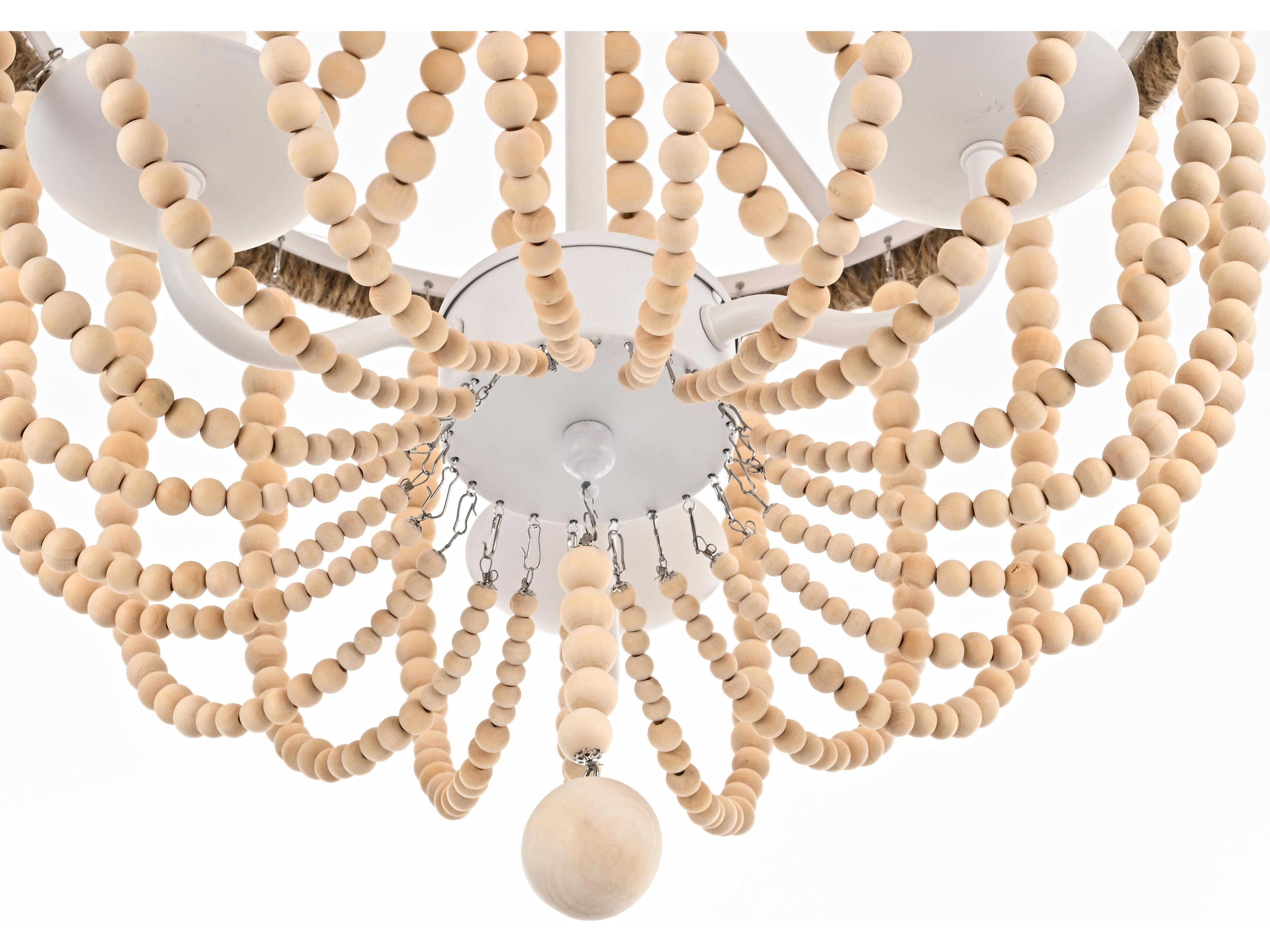 Elegant Lighting Jolie 3-Light Beige Off White Empire Pendant