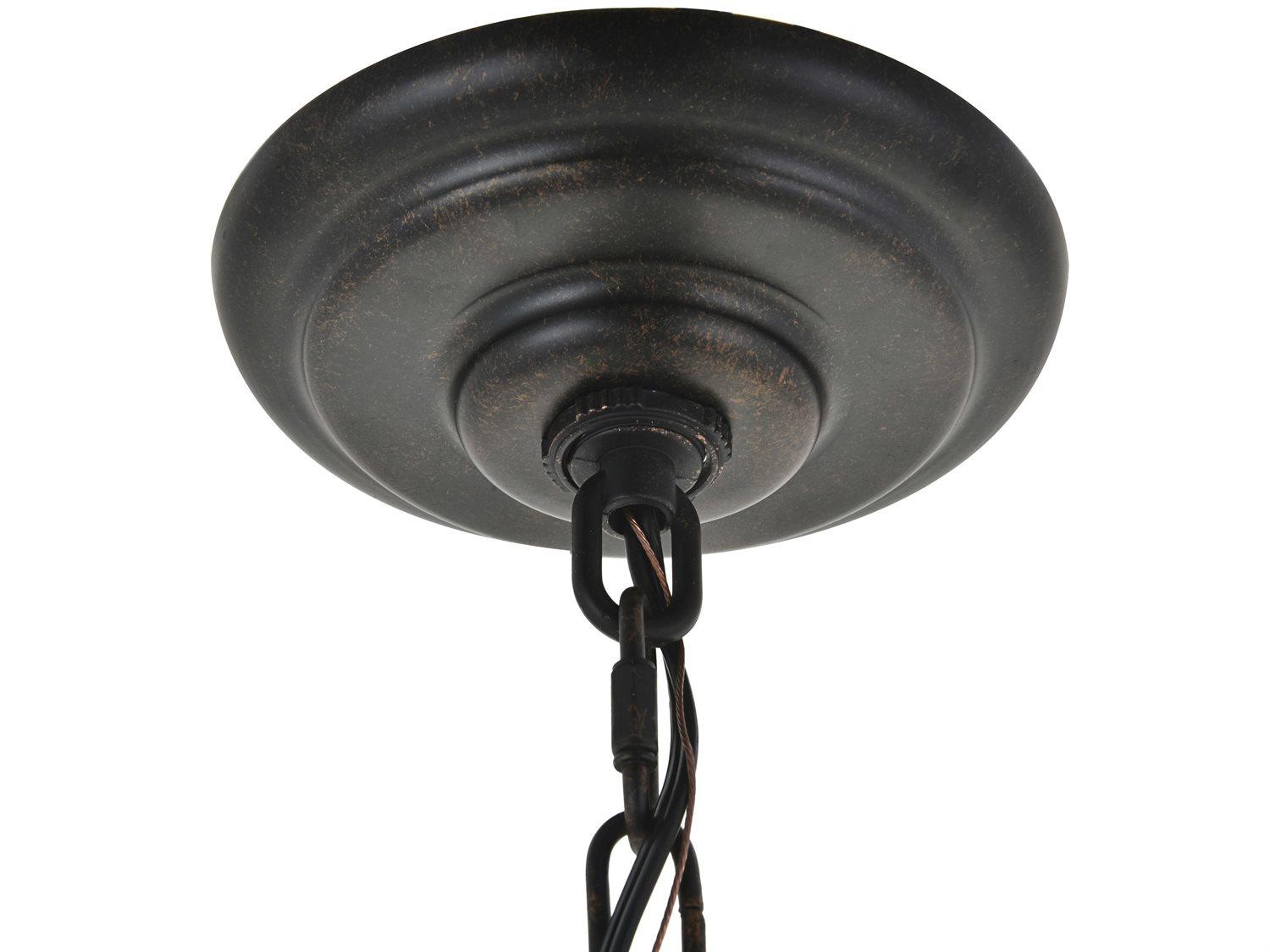 Elegant Lighting Octavia 4-Light Brown Candelabra Globe Chandelier