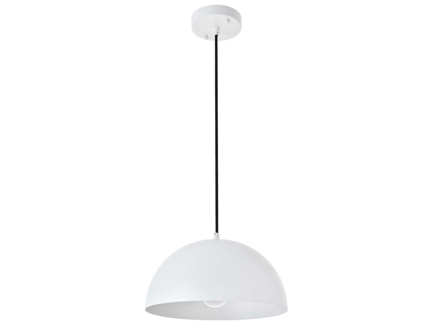 Elegant Lighting Forte 1-Light Black Dome Mini Pendant