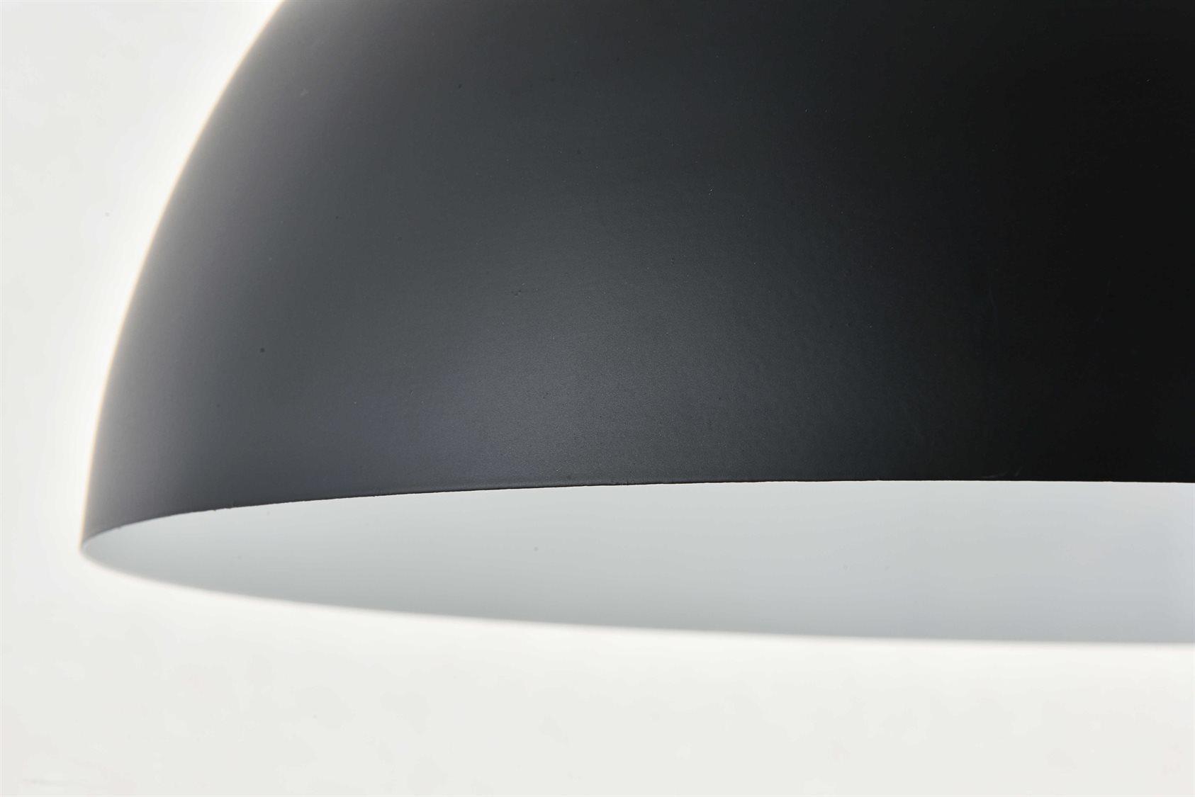 Elegant Lighting Forte 1-Light Black Bowl Dome Pendant