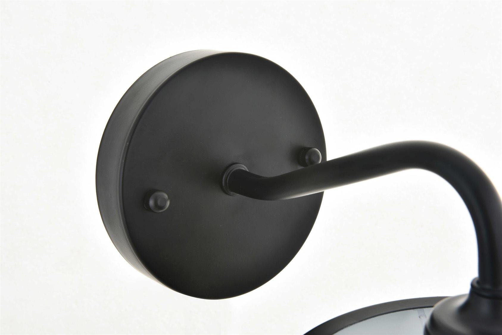 Elegant Lighting Nota 1-Light Black Wall Sconce