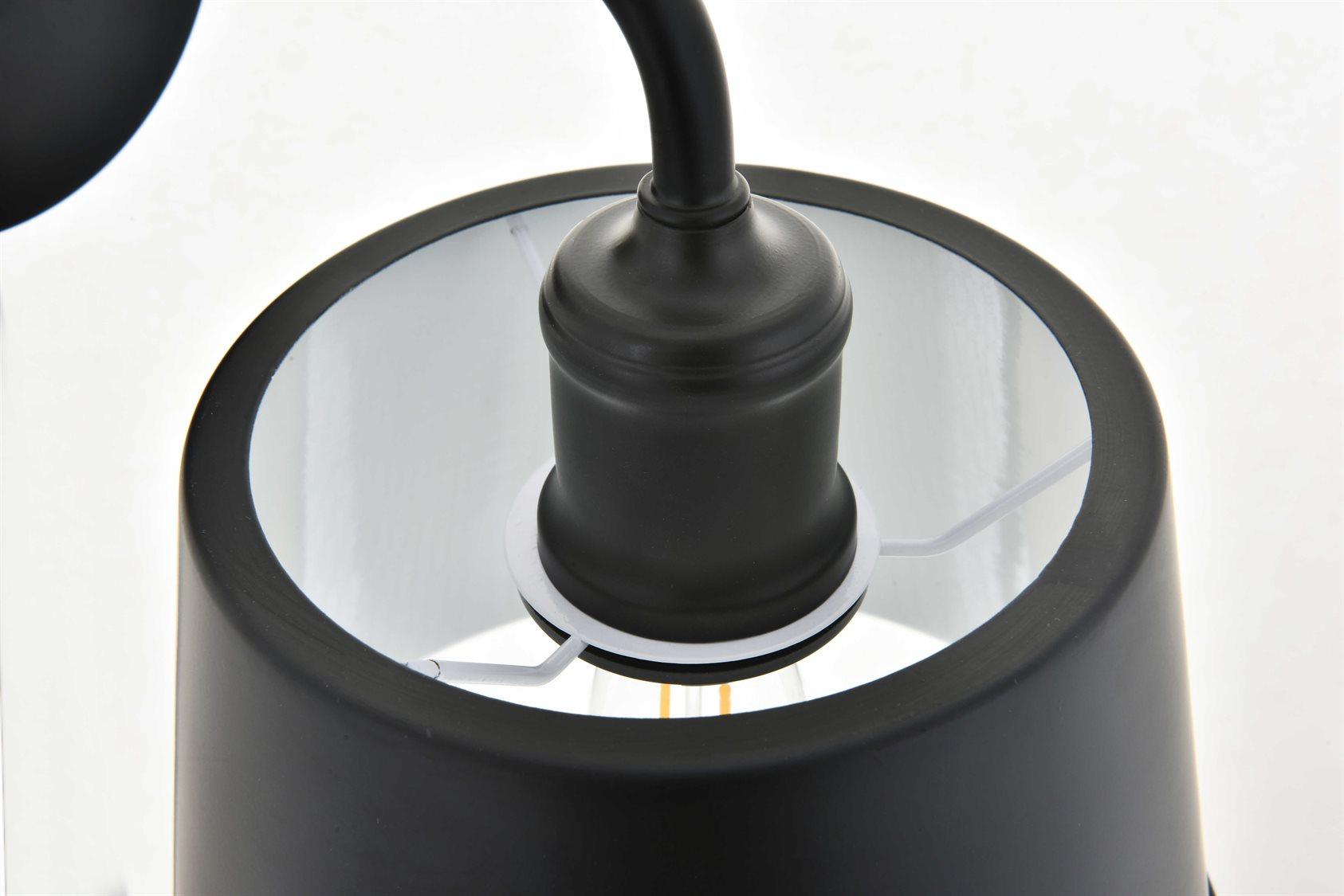 Elegant Lighting Nota 1-Light Black Wall Sconce