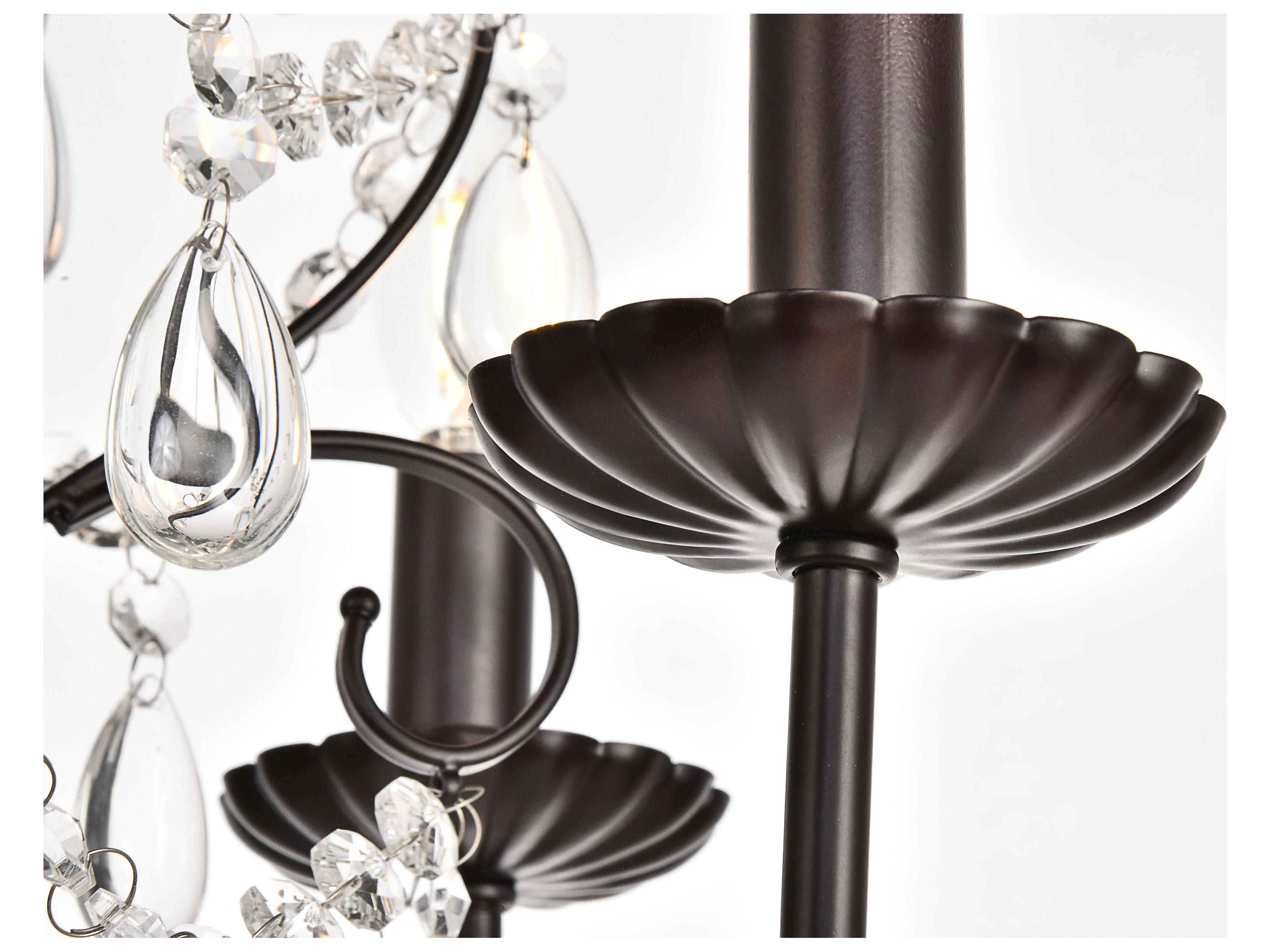 Elegant Lighting Blaise 5-Light Oil Rubbed Bronze Crystal Chandelier