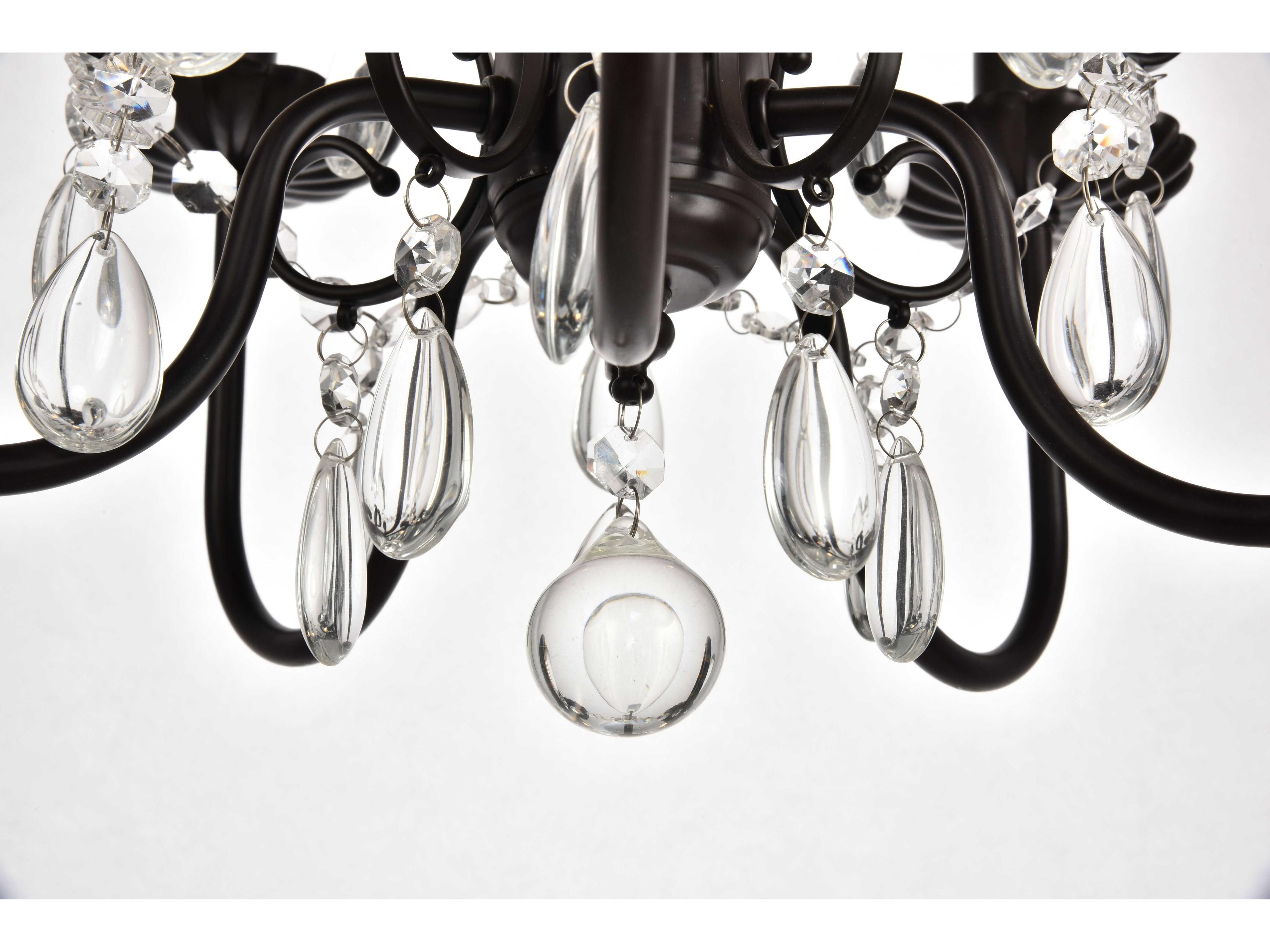 Elegant Lighting Blaise 5-Light Oil Rubbed Bronze Crystal Chandelier