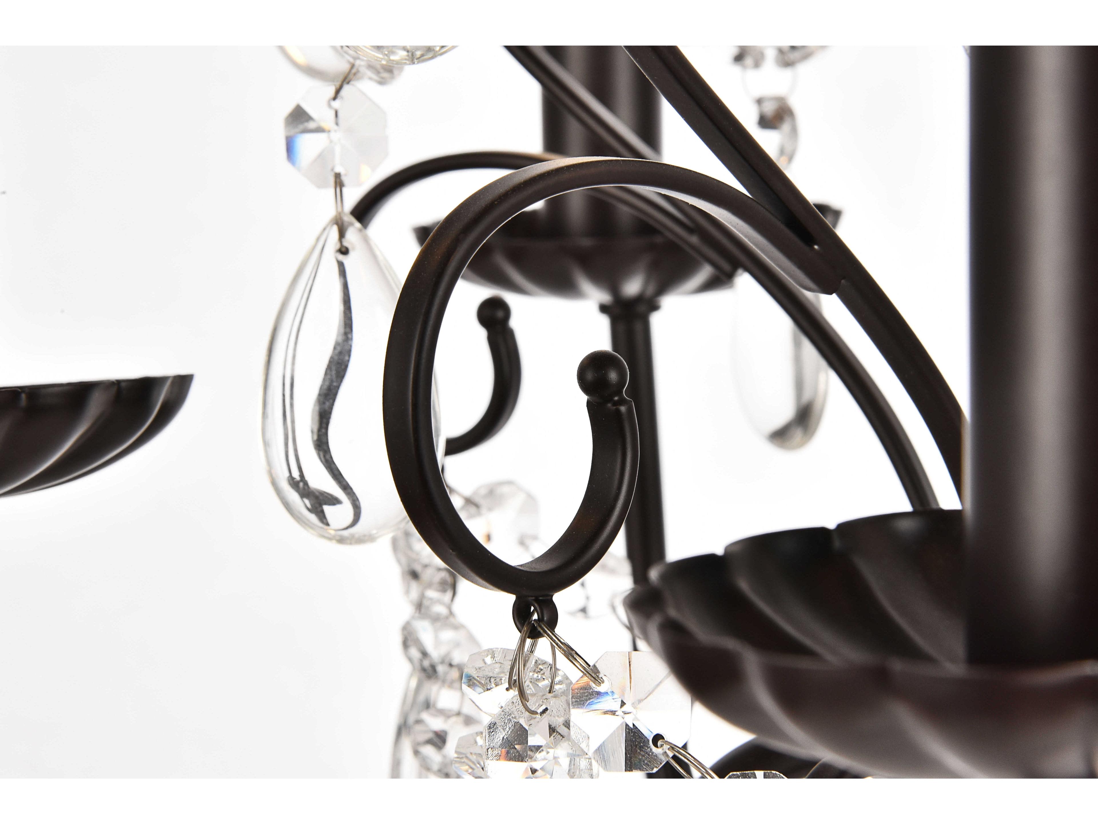 Elegant Lighting Blaise 5-Light Oil Rubbed Bronze Crystal Chandelier