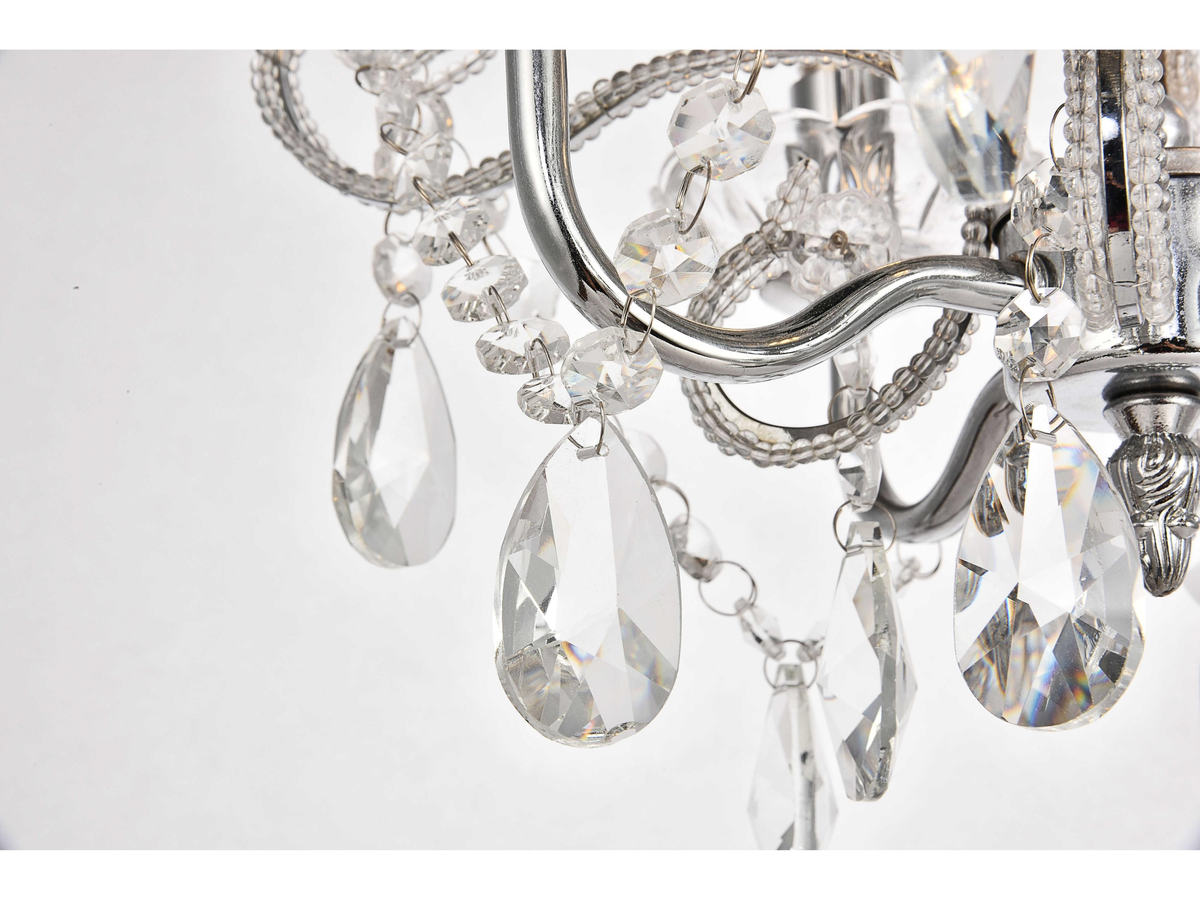 Elegant Lighting Kato 4-Light Chrome Crystal Chandelier