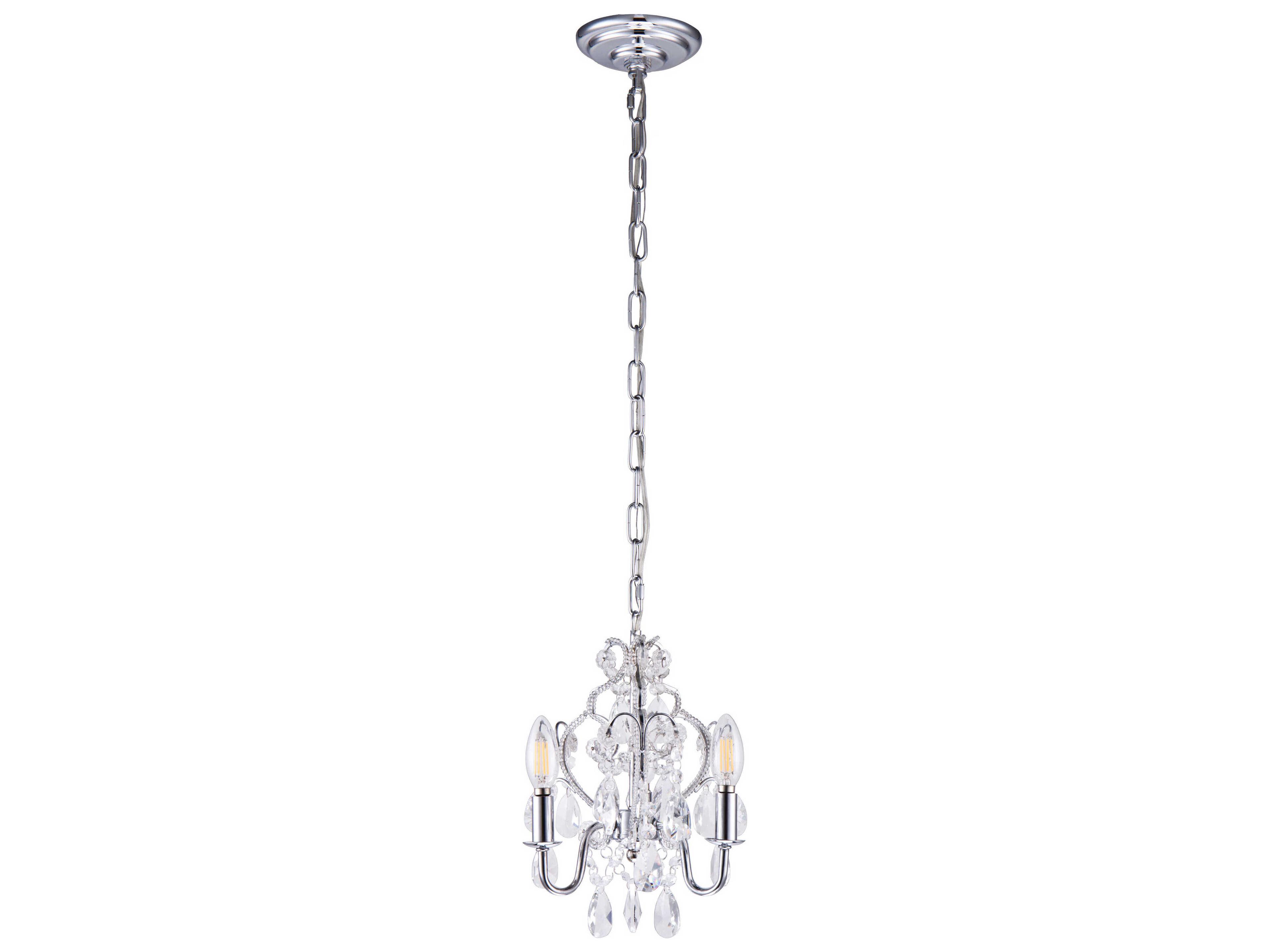 Elegant Lighting Karter 3-Light Chrome Crystal Chandelier