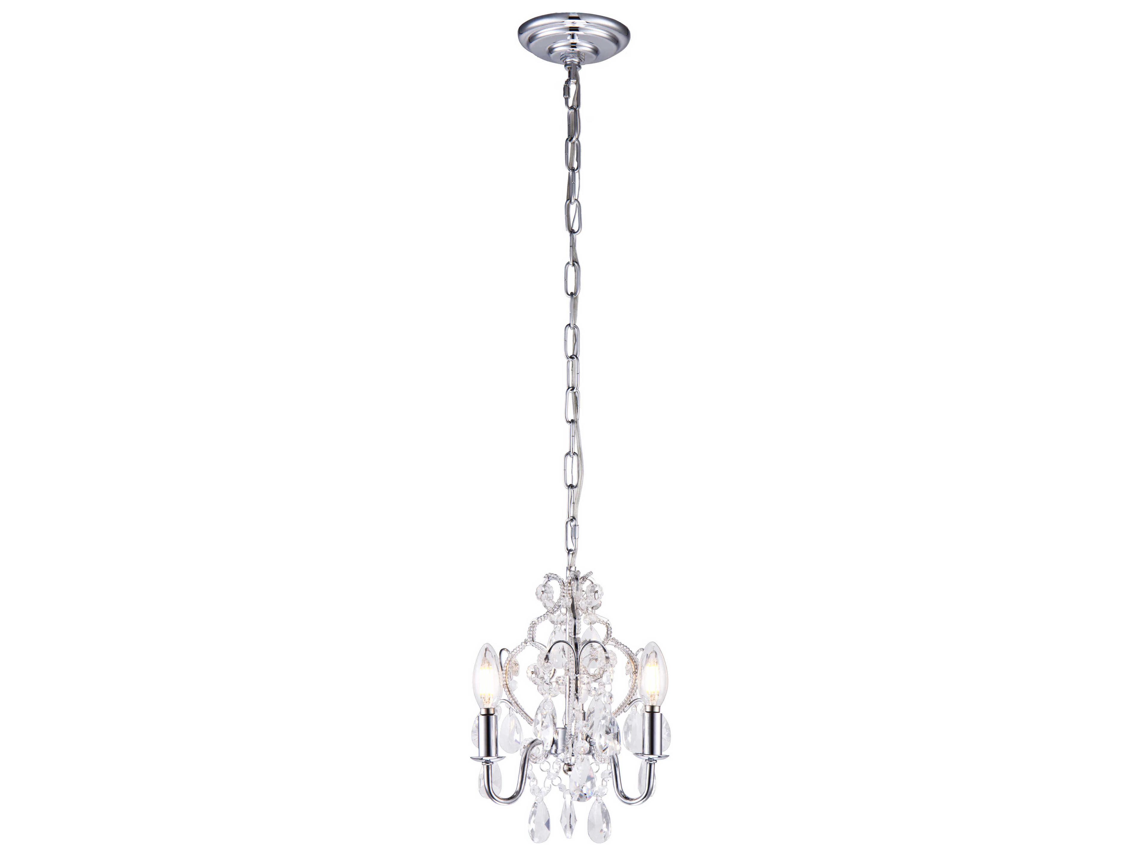 Elegant Lighting Karter 3-Light Chrome Crystal Chandelier