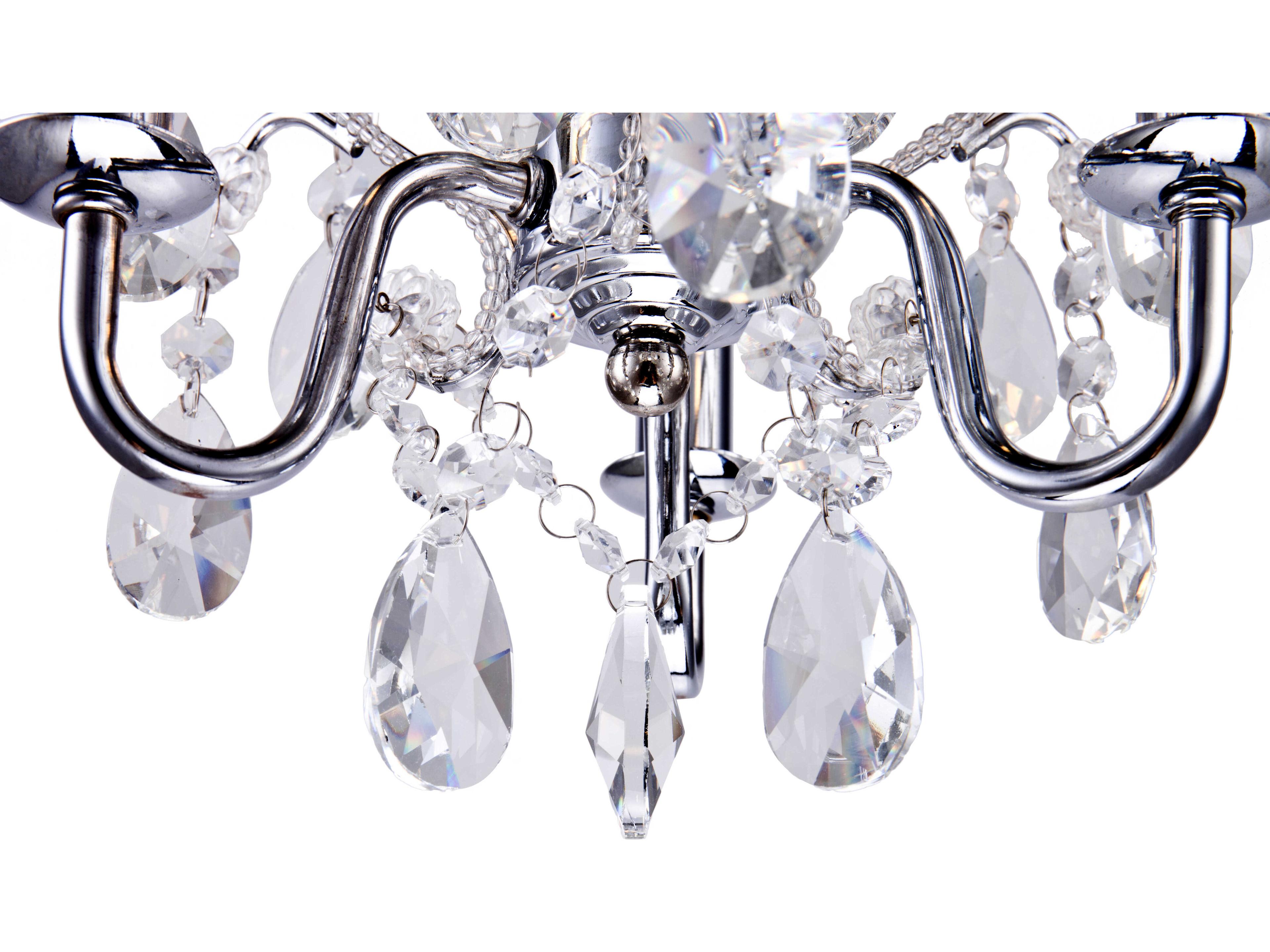 Elegant Lighting Karter 3-Light Chrome Crystal Chandelier