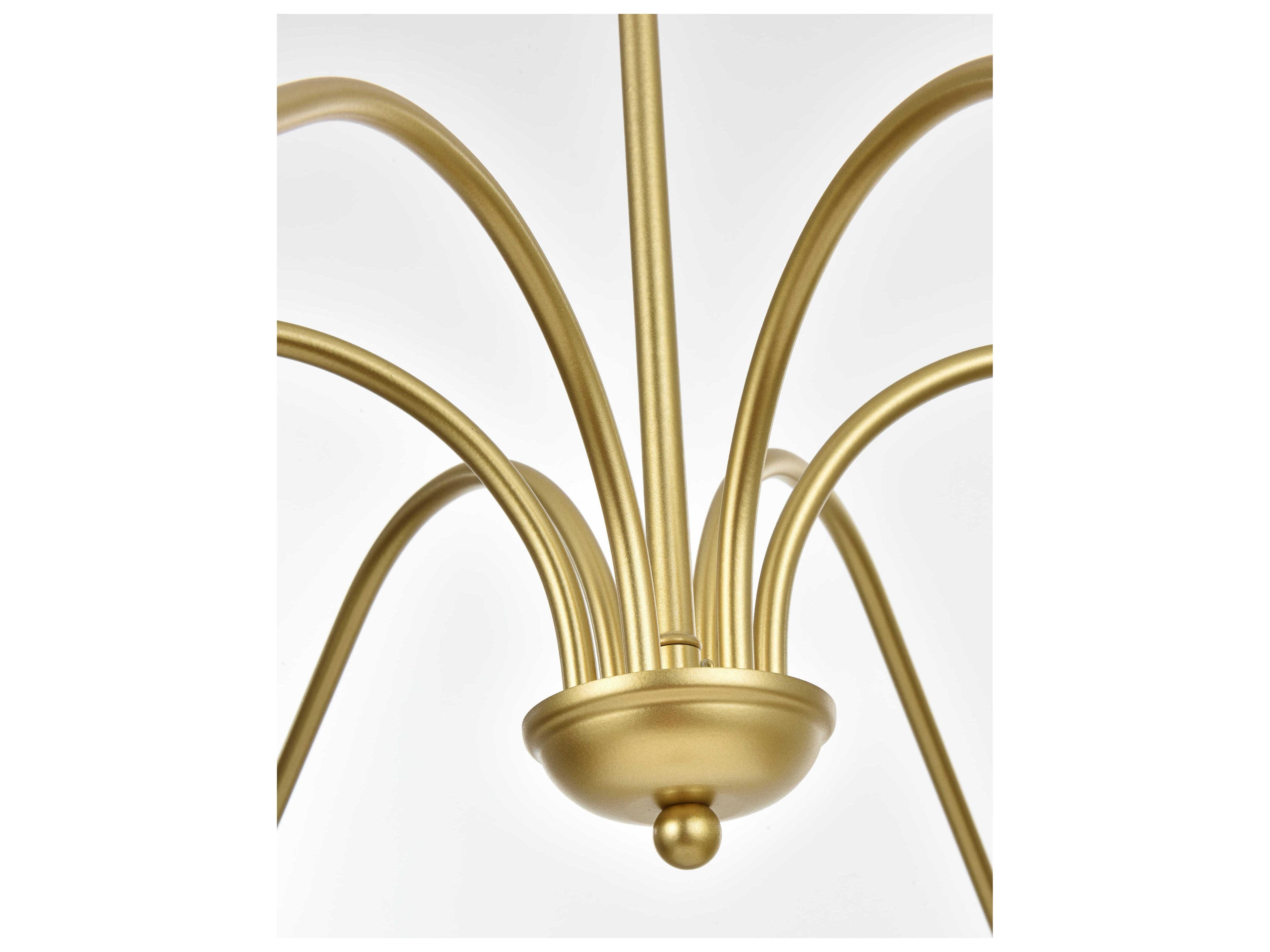 Elegant Lighting Rohan 6-Light Brass Candelabra Chandelier