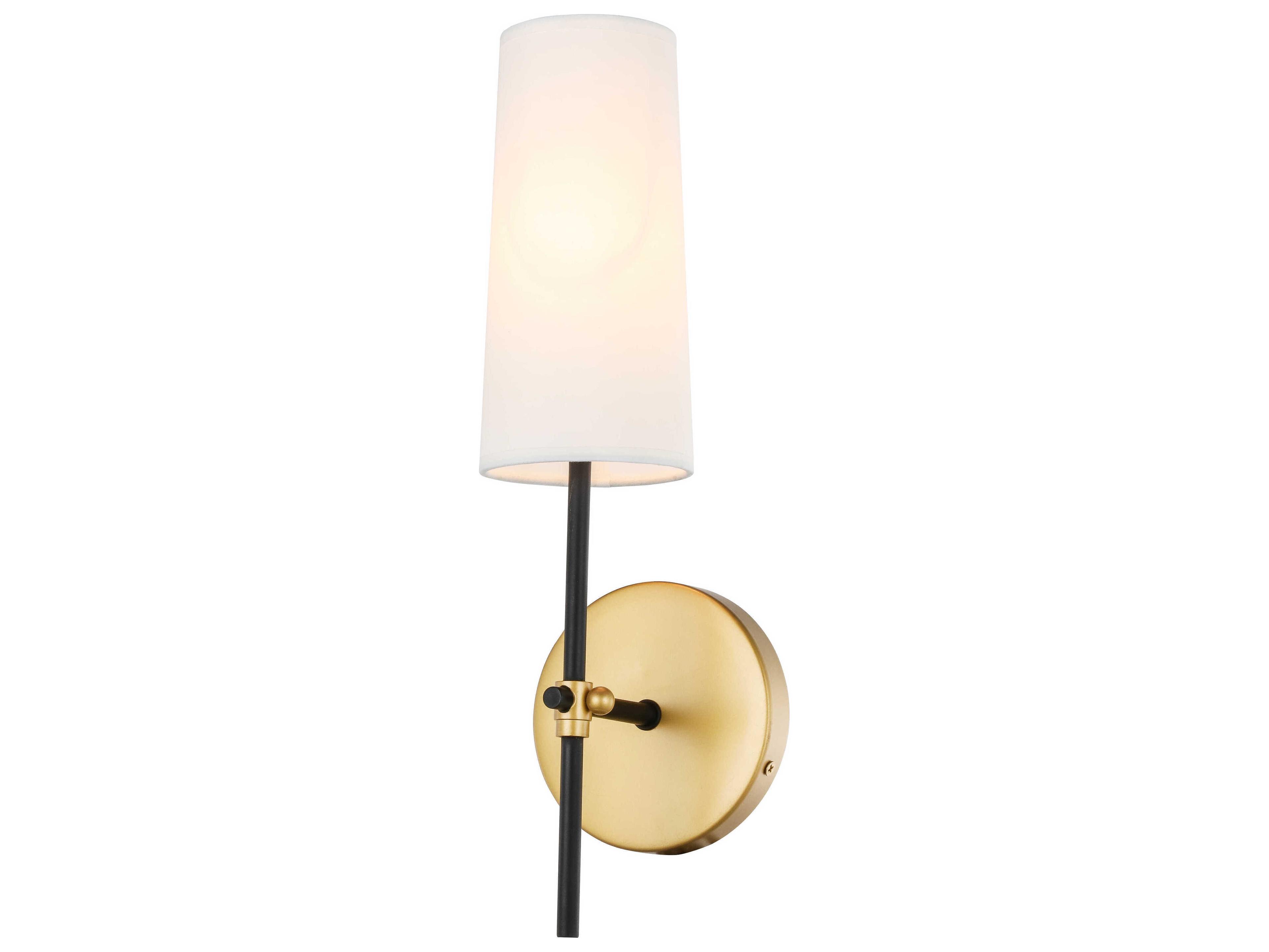 Elegant Lighting Mel 1-Light Brass Black LED Wall Sconce