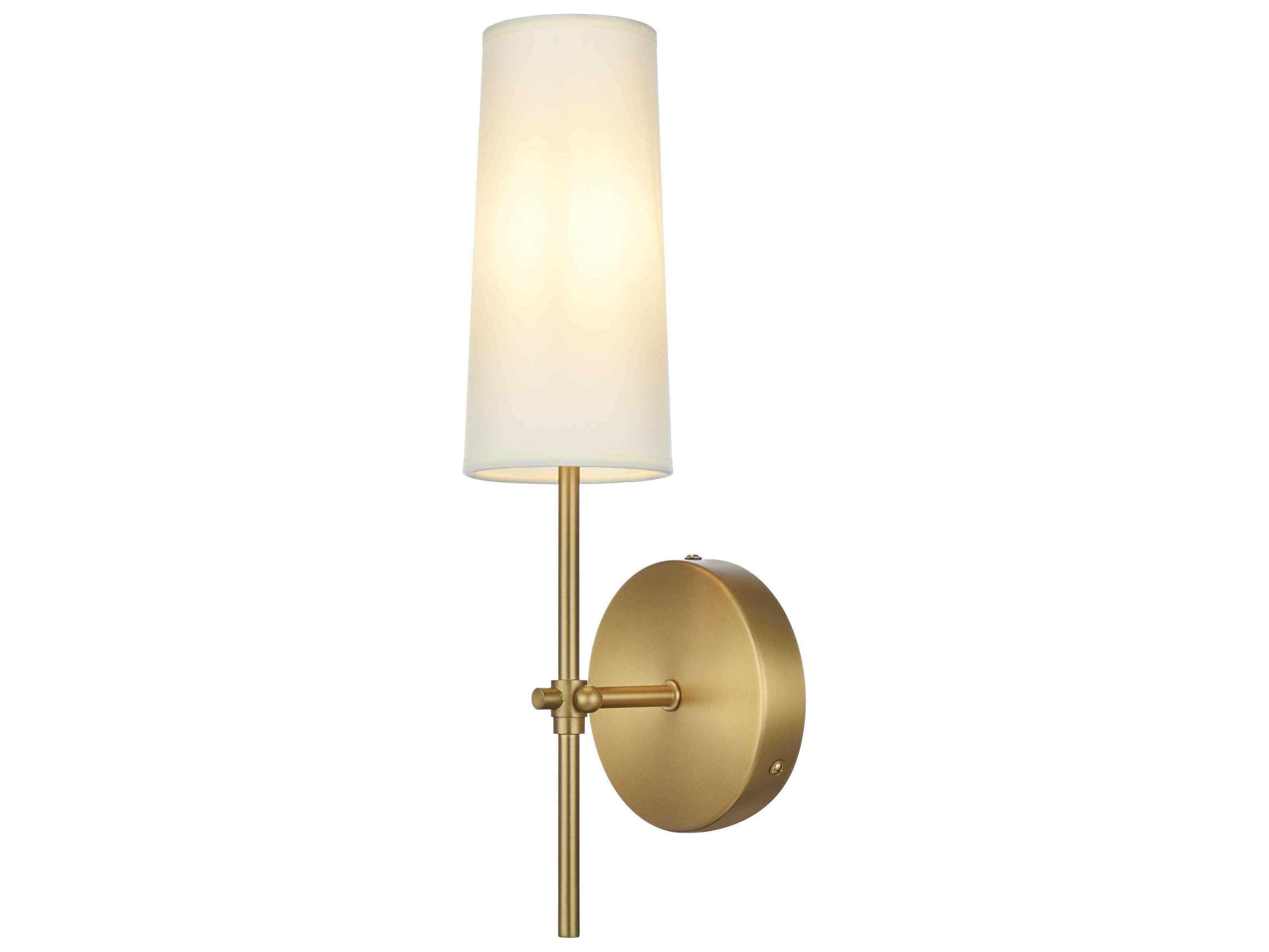 Elegant Lighting Mel 1-Light Satin Gold Wall Sconce