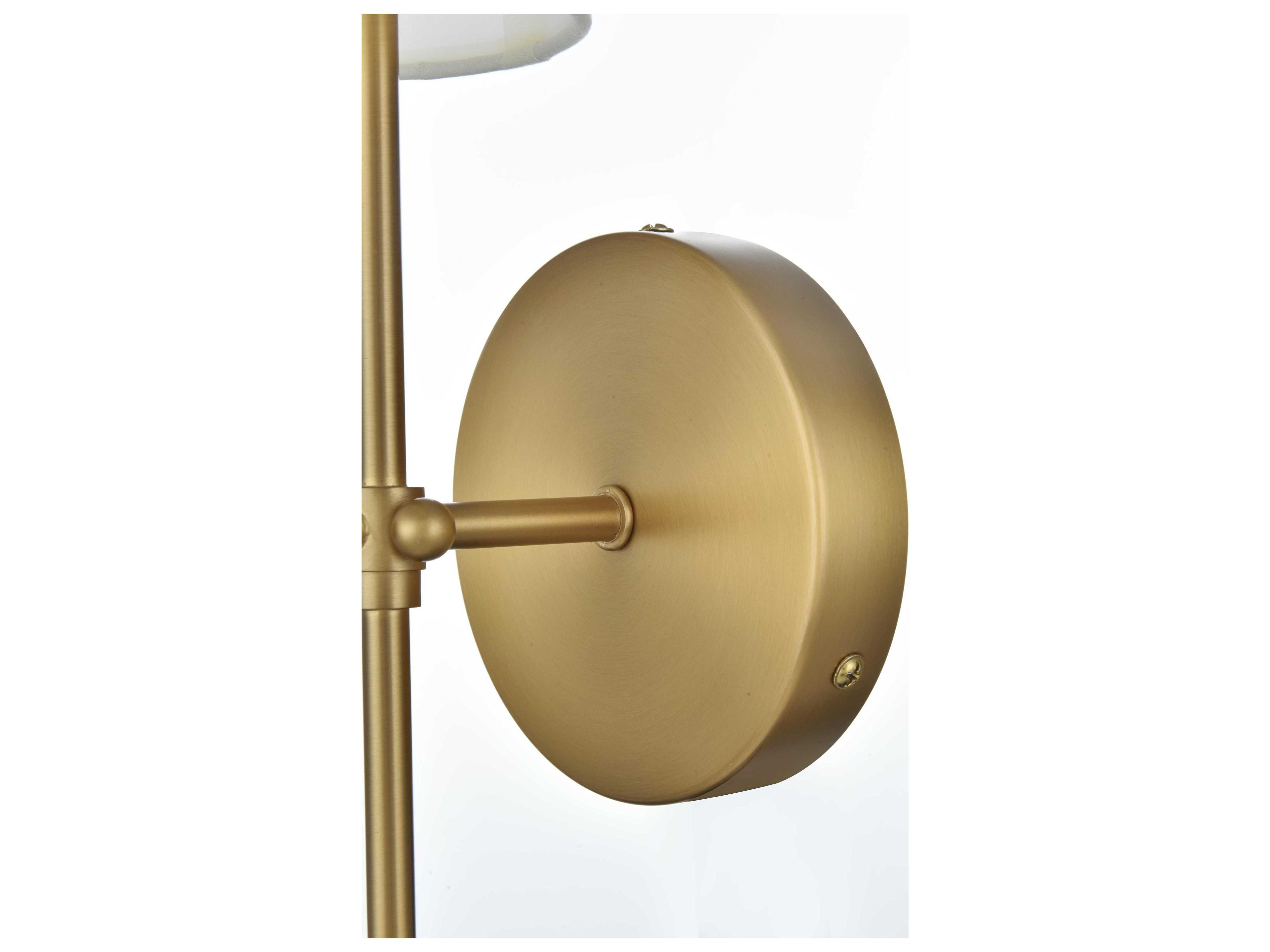 Elegant Lighting Mel 1-Light Satin Gold Wall Sconce