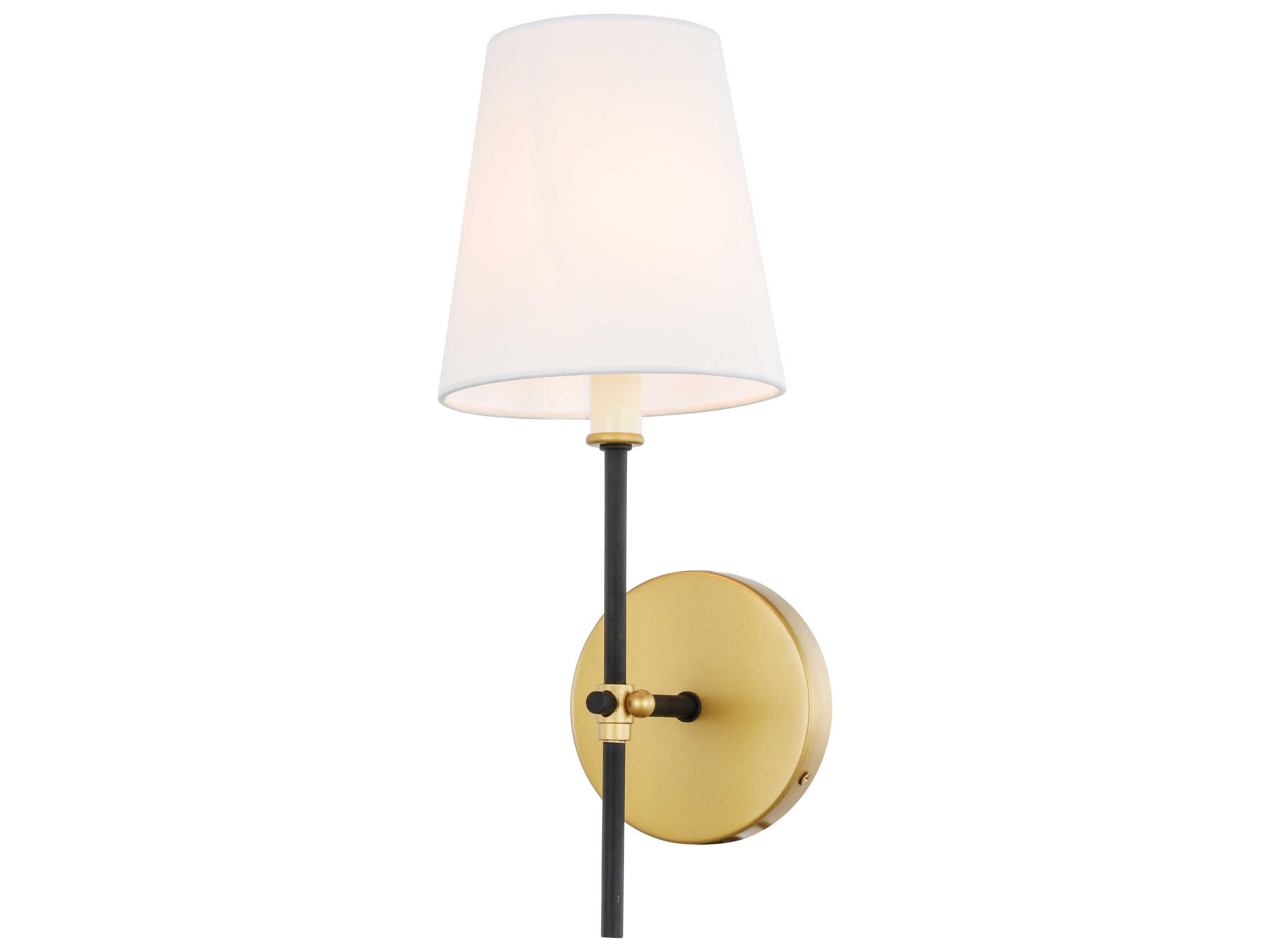 Elegant Lighting Mel 1-Light Brass Black LED Wall Sconce