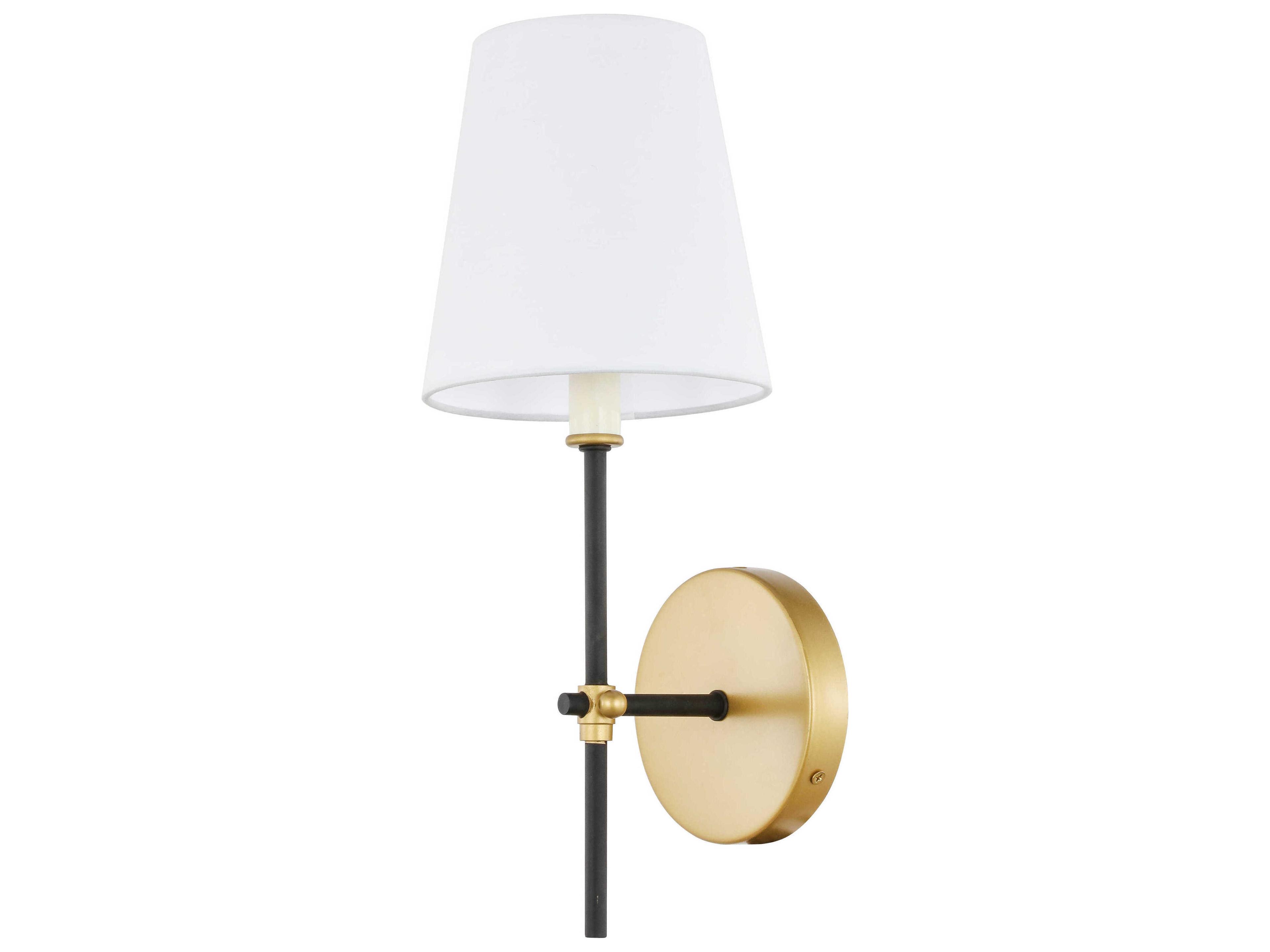 Elegant Lighting Mel 1-Light Brass Black LED Wall Sconce