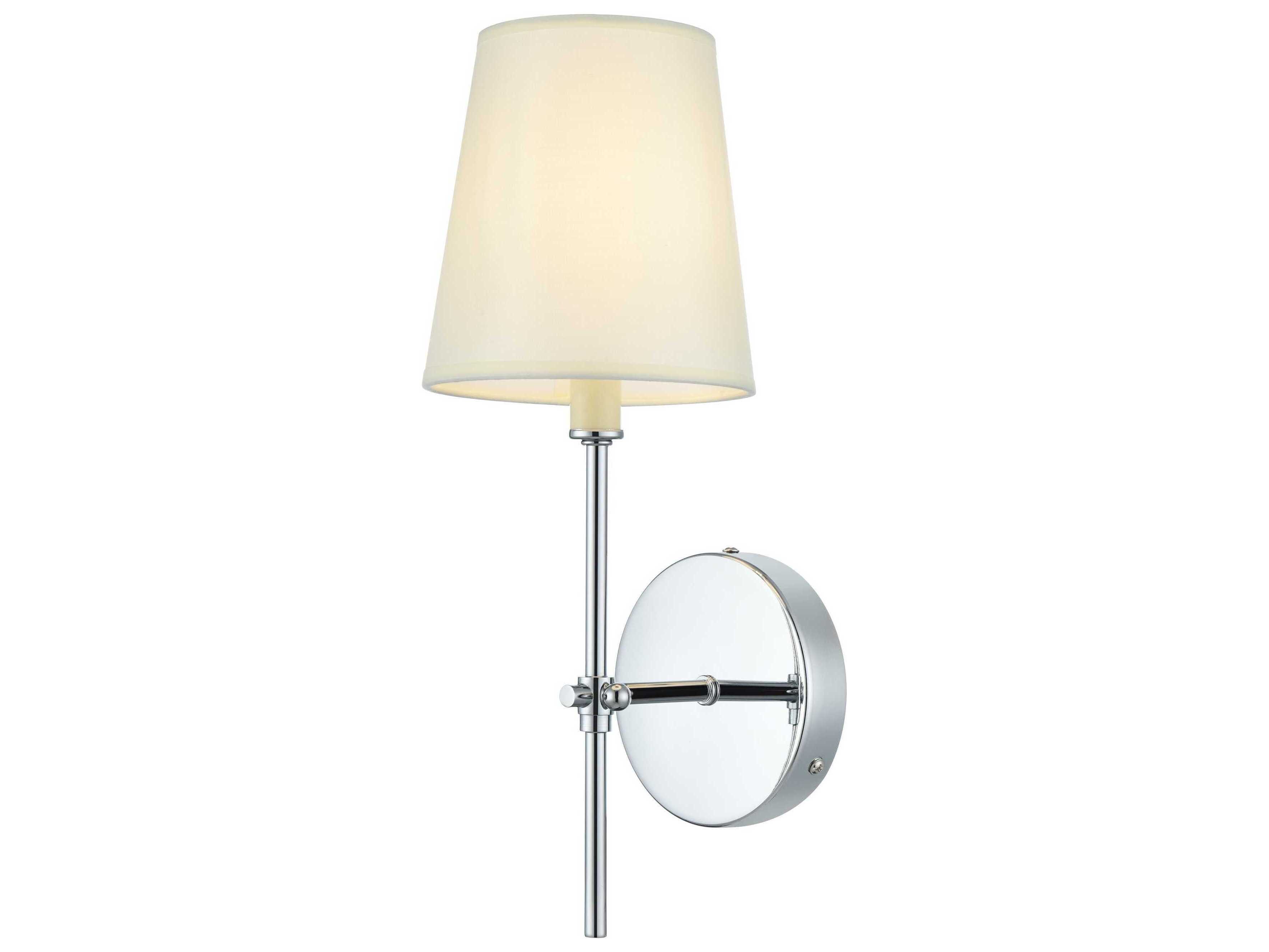 Elegant Lighting Mel 1-Light Chrome Wall Sconce