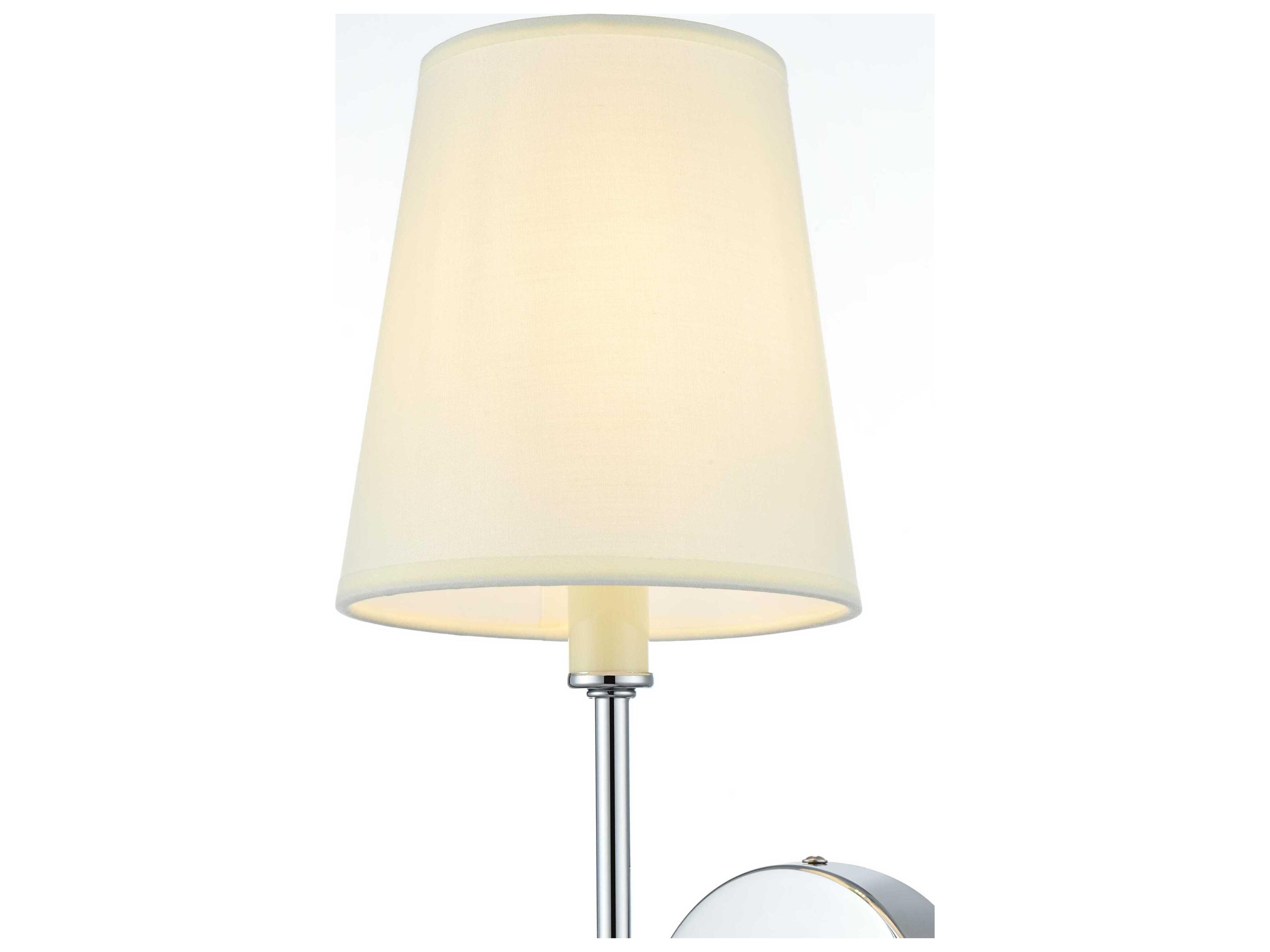 Elegant Lighting Mel 1-Light Chrome Wall Sconce