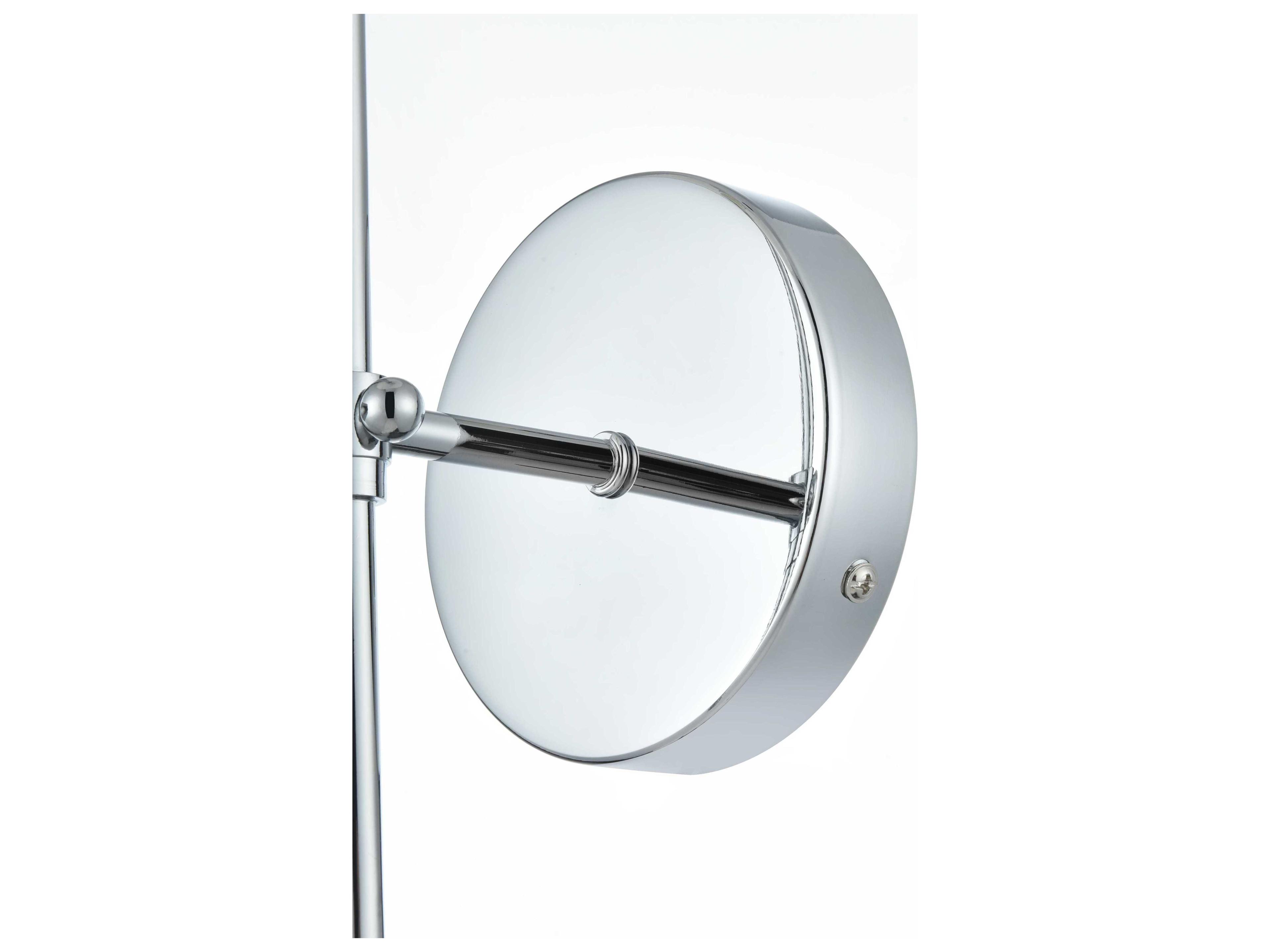 Elegant Lighting Mel 1-Light Chrome Wall Sconce
