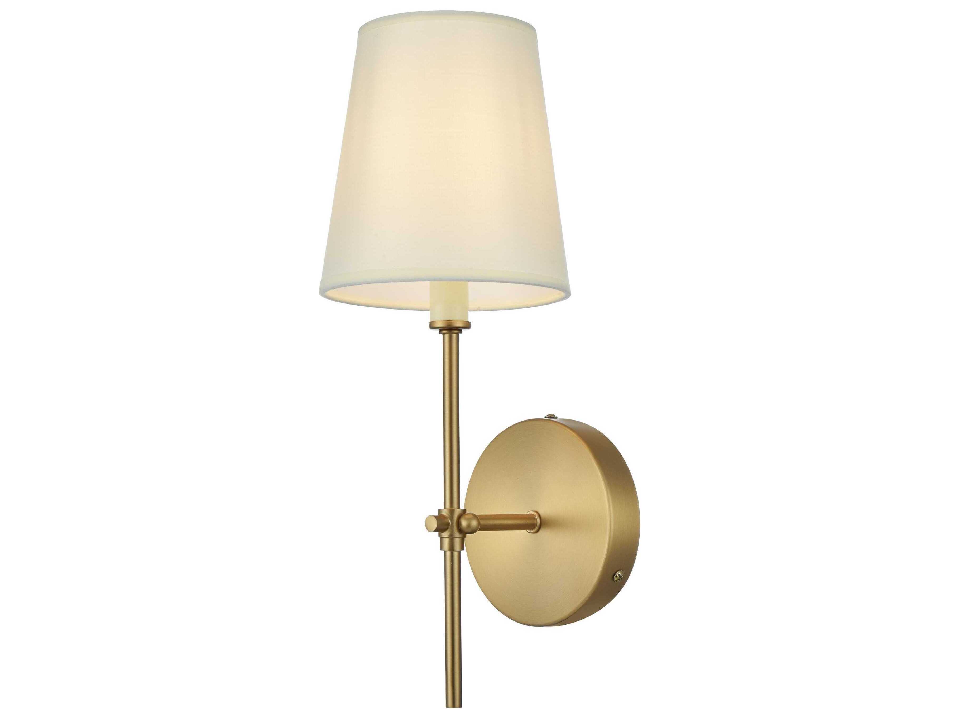 Elegant Lighting Mel 1-Light Satin Gold Wall Sconce
