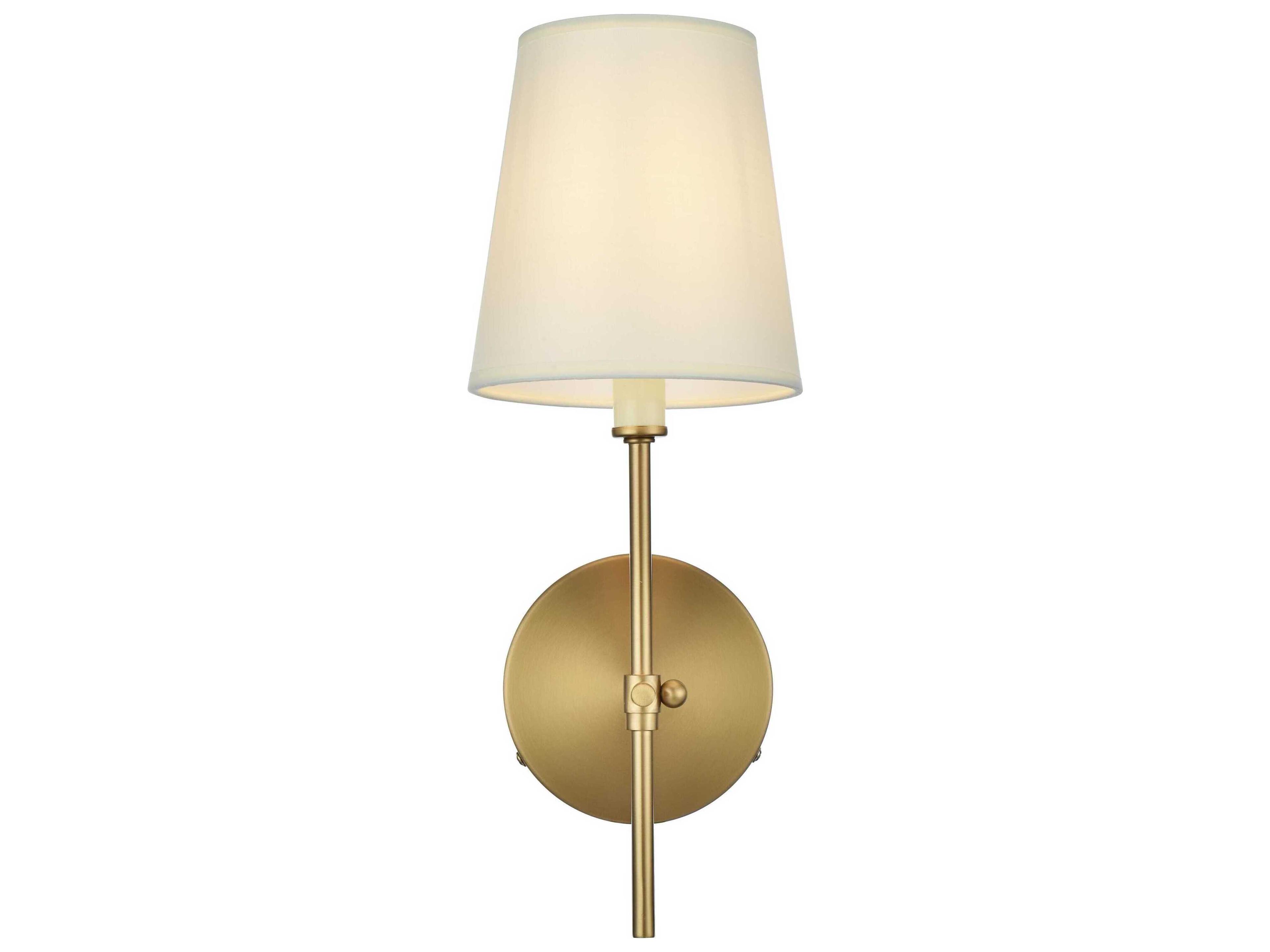 Elegant Lighting Mel 1-Light Satin Gold Wall Sconce
