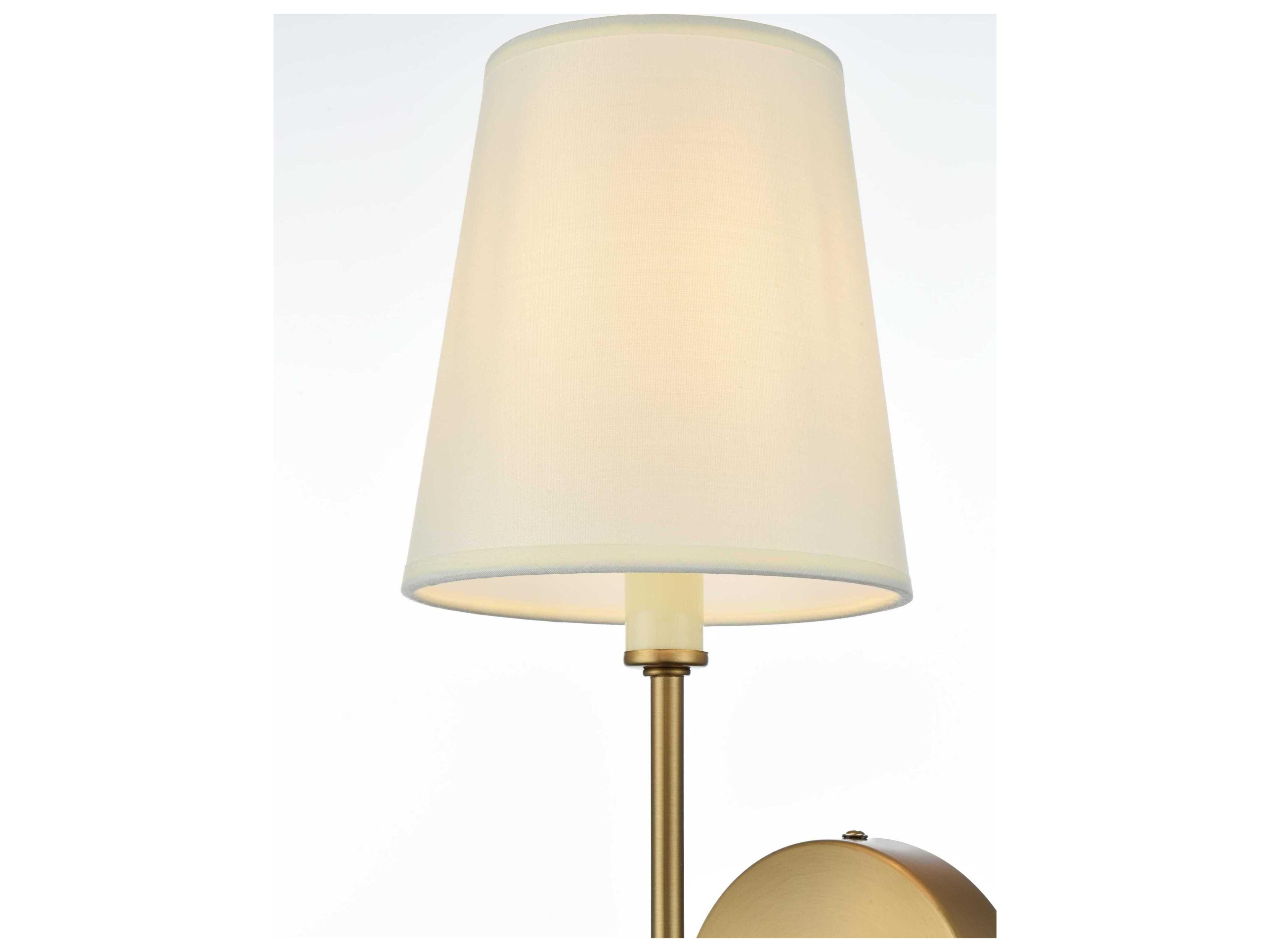 Elegant Lighting Mel 1-Light Satin Gold Wall Sconce