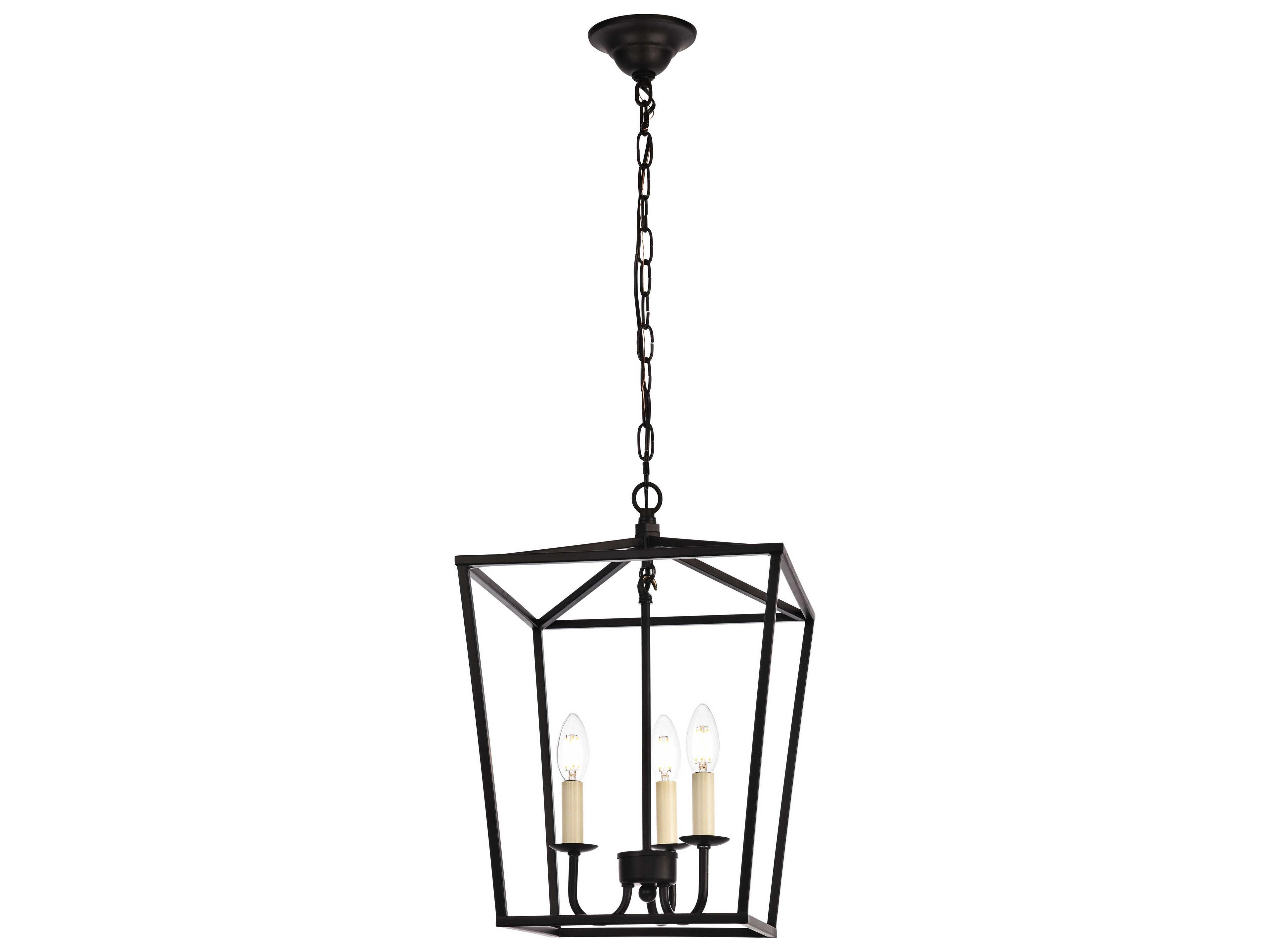 Elegant Lighting Maddox 3-Light Black Candelabra Chandelier