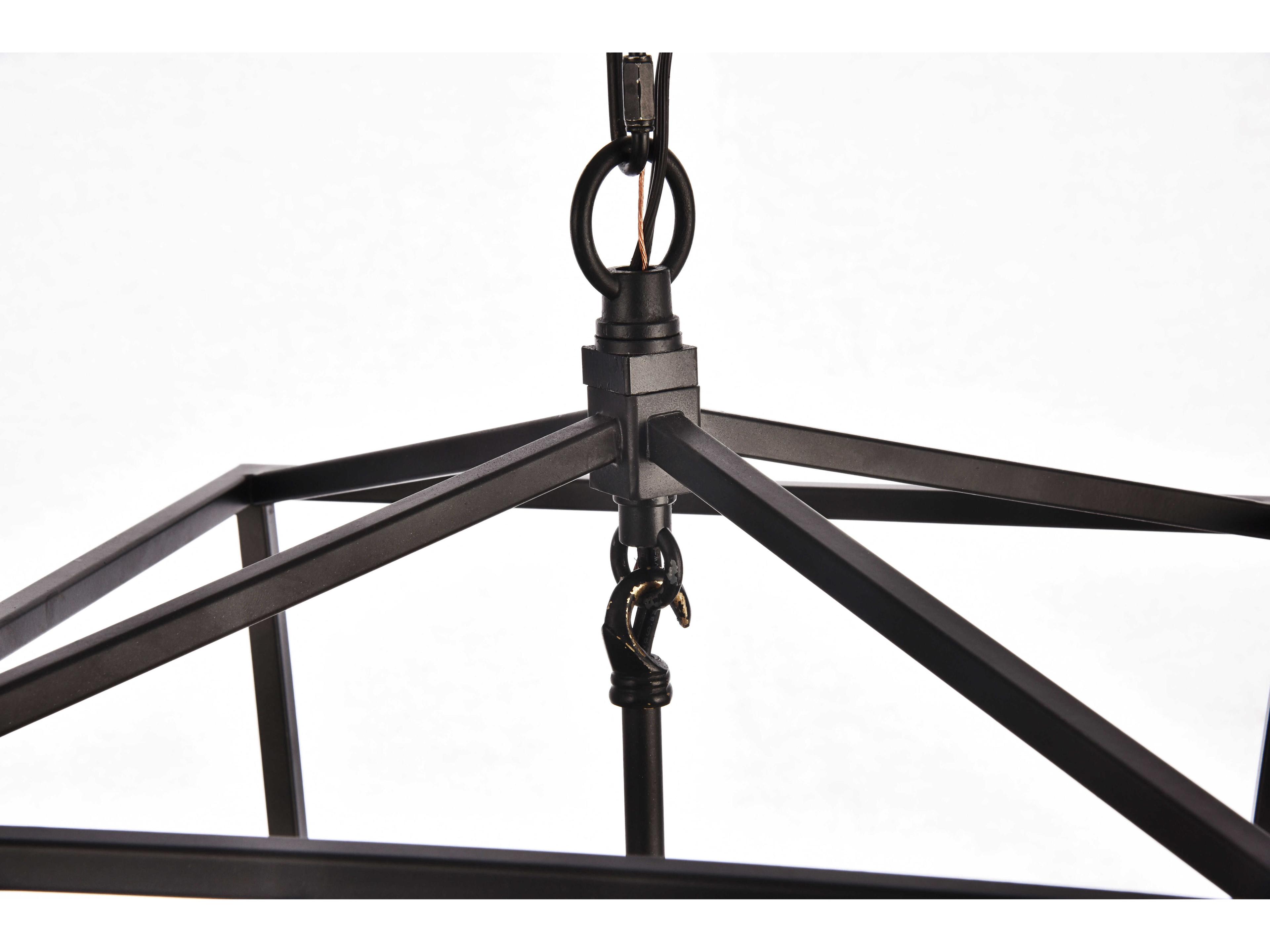 Elegant Lighting Maddox 3-Light Black Candelabra Chandelier