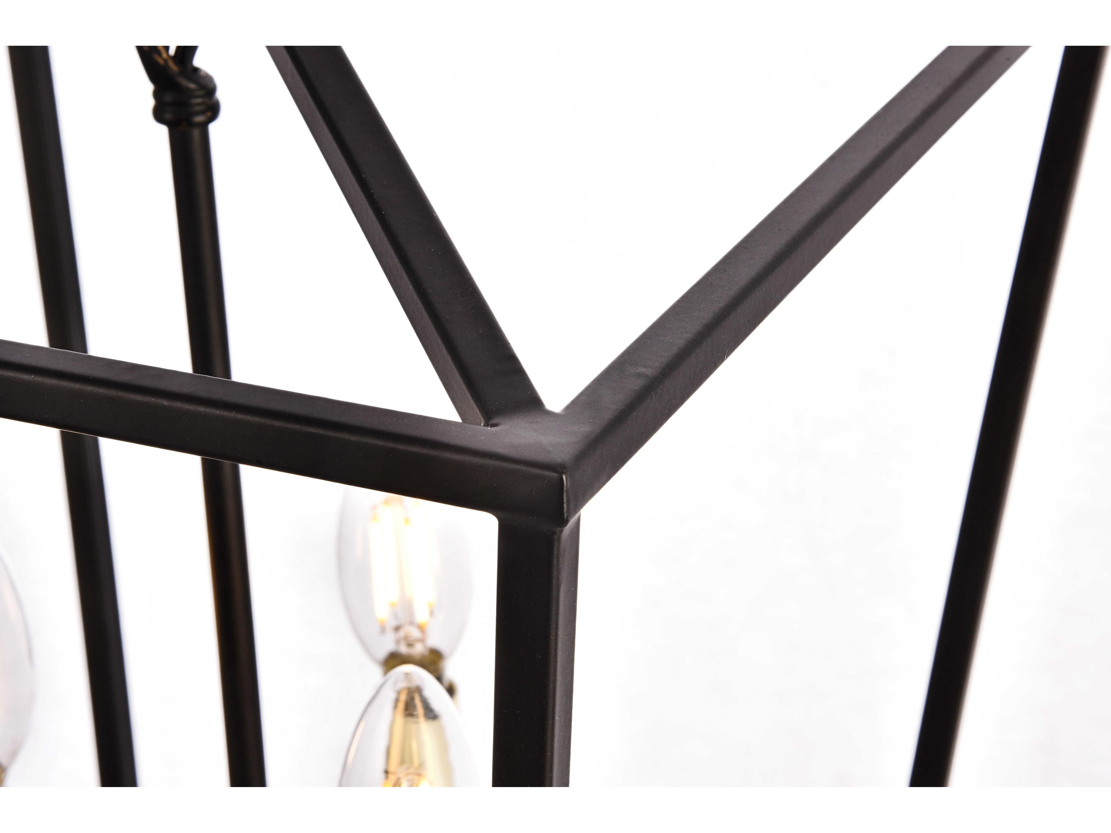 Elegant Lighting Maddox 3-Light Black Candelabra Chandelier