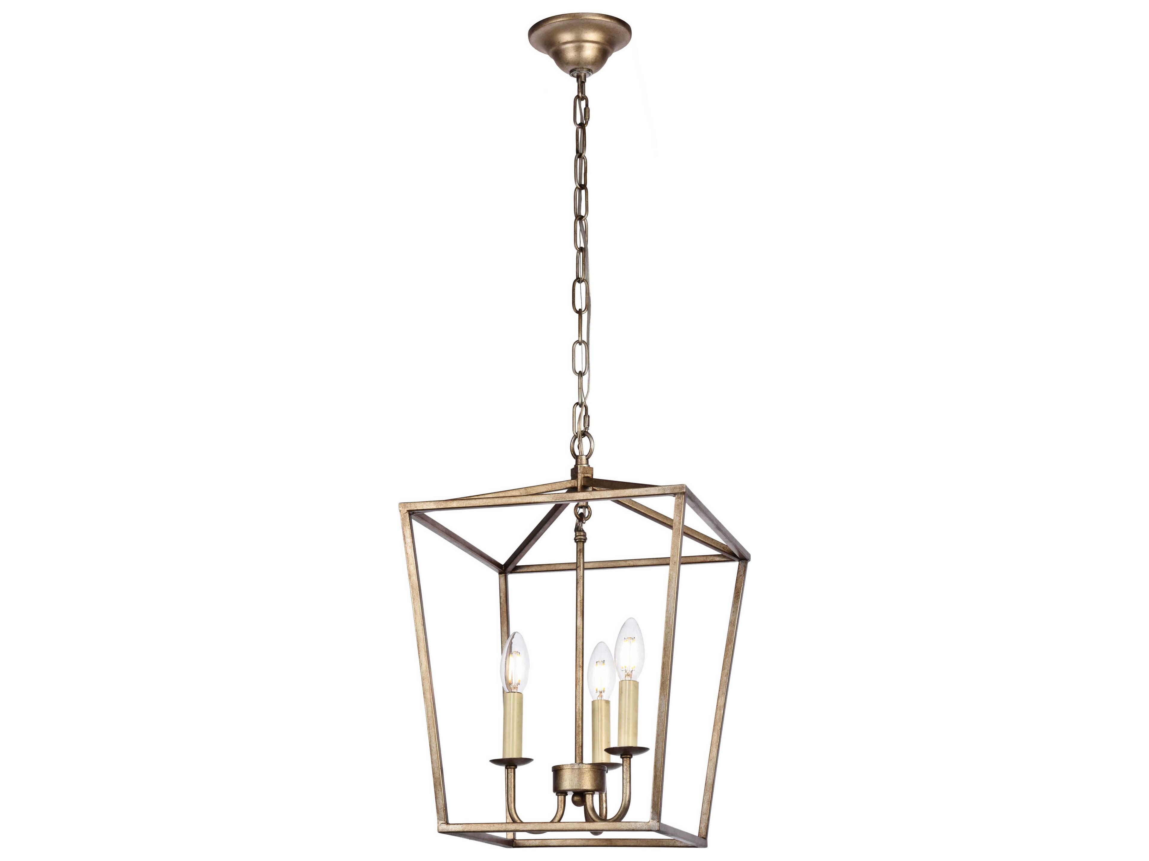 Elegant Lighting Maddox 3-Light Vintage Silver Chandelier