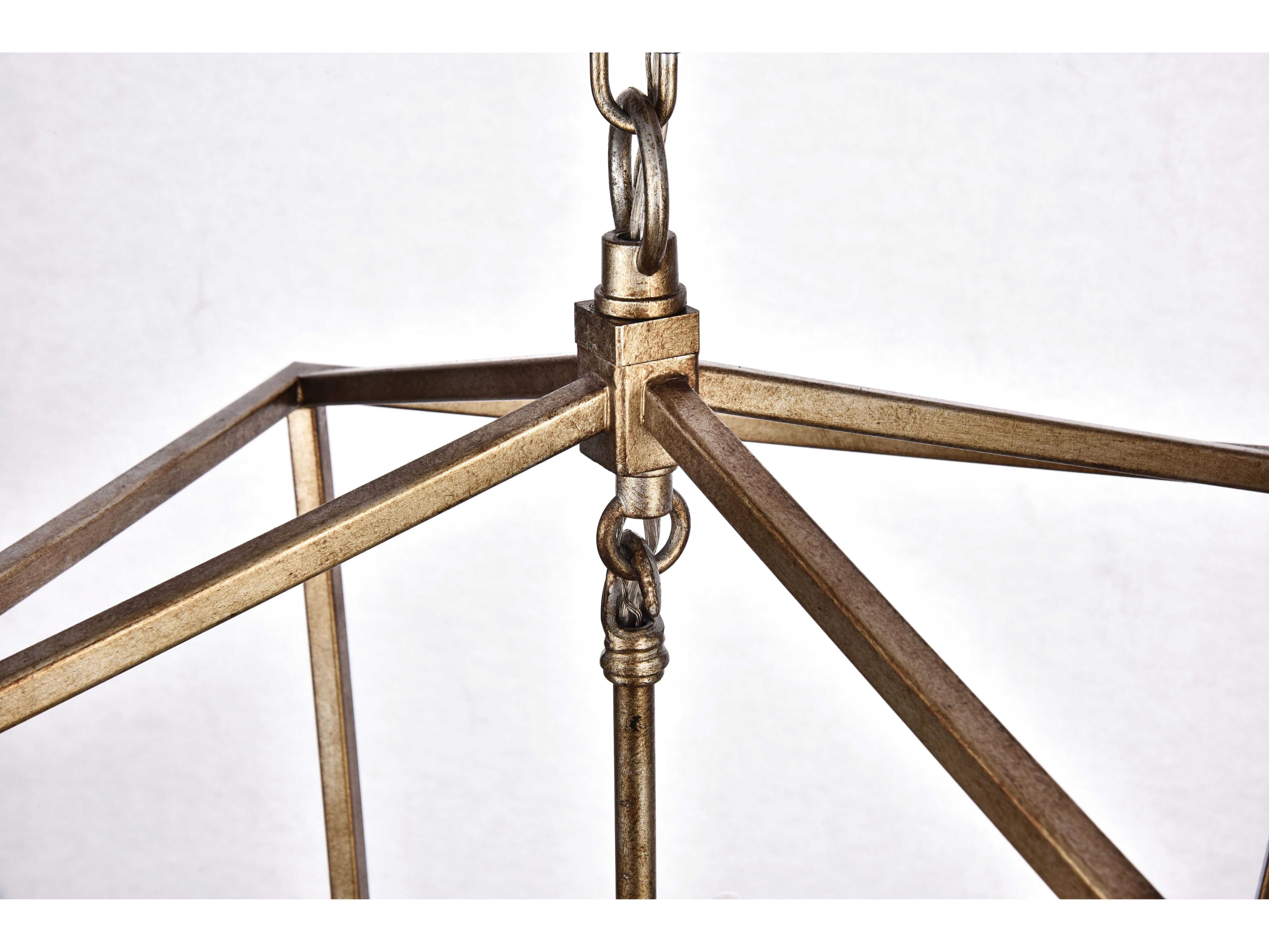 Elegant Lighting Maddox 3-Light Vintage Silver Chandelier