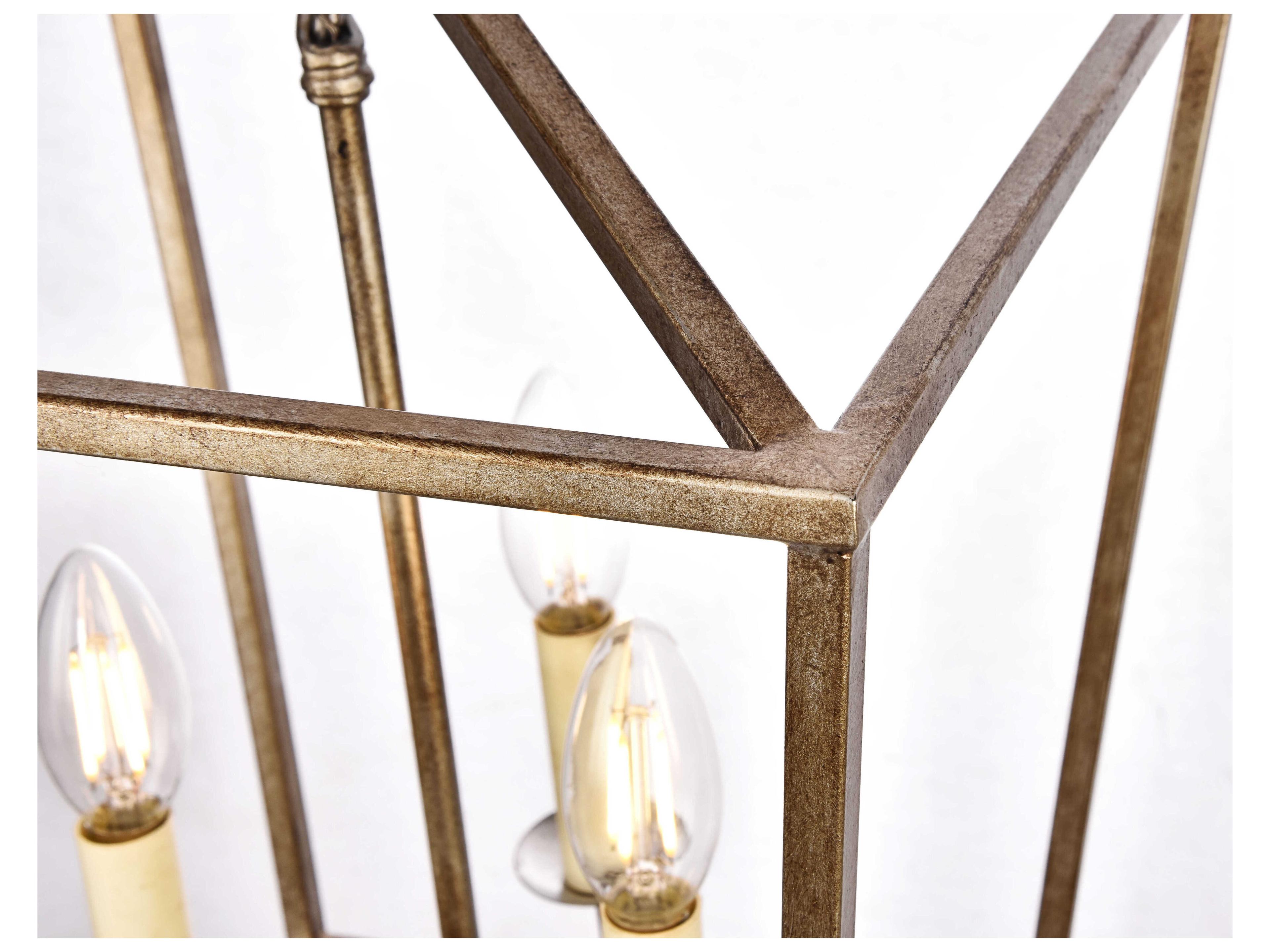 Elegant Lighting Maddox 3-Light Vintage Silver Chandelier