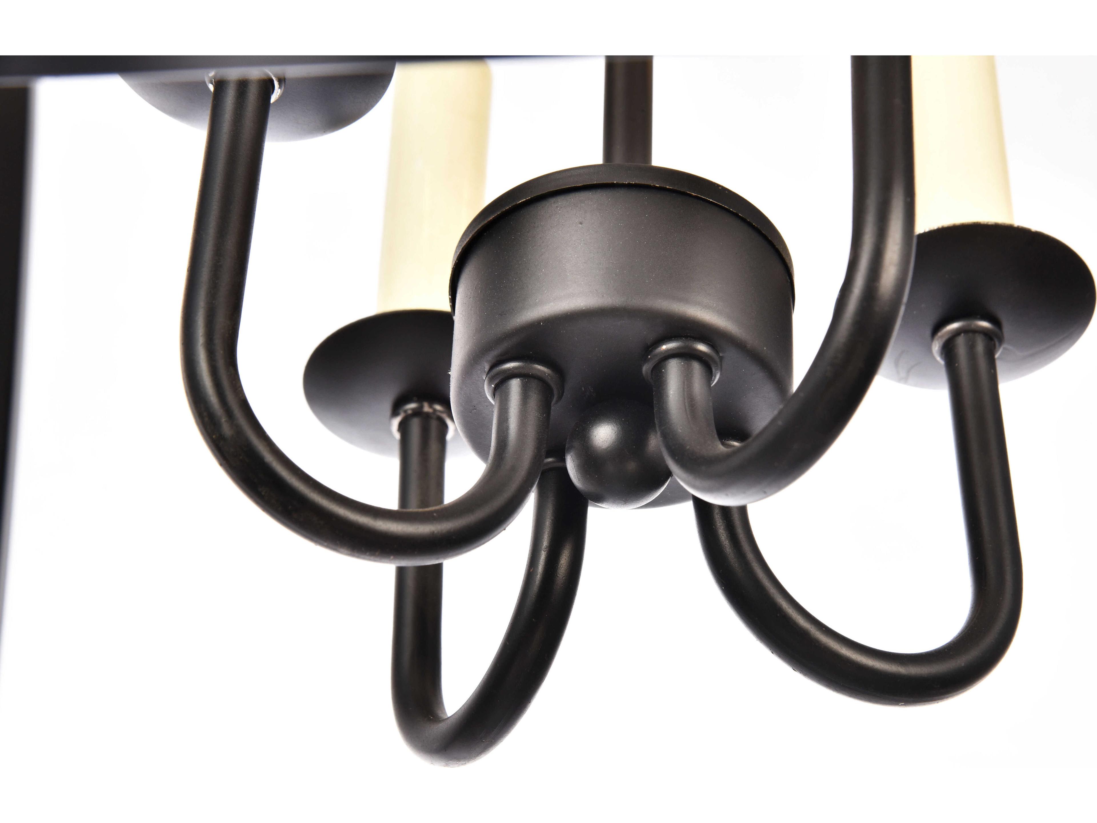 Elegant Lighting Maddox 4-Light Black Chandelier
