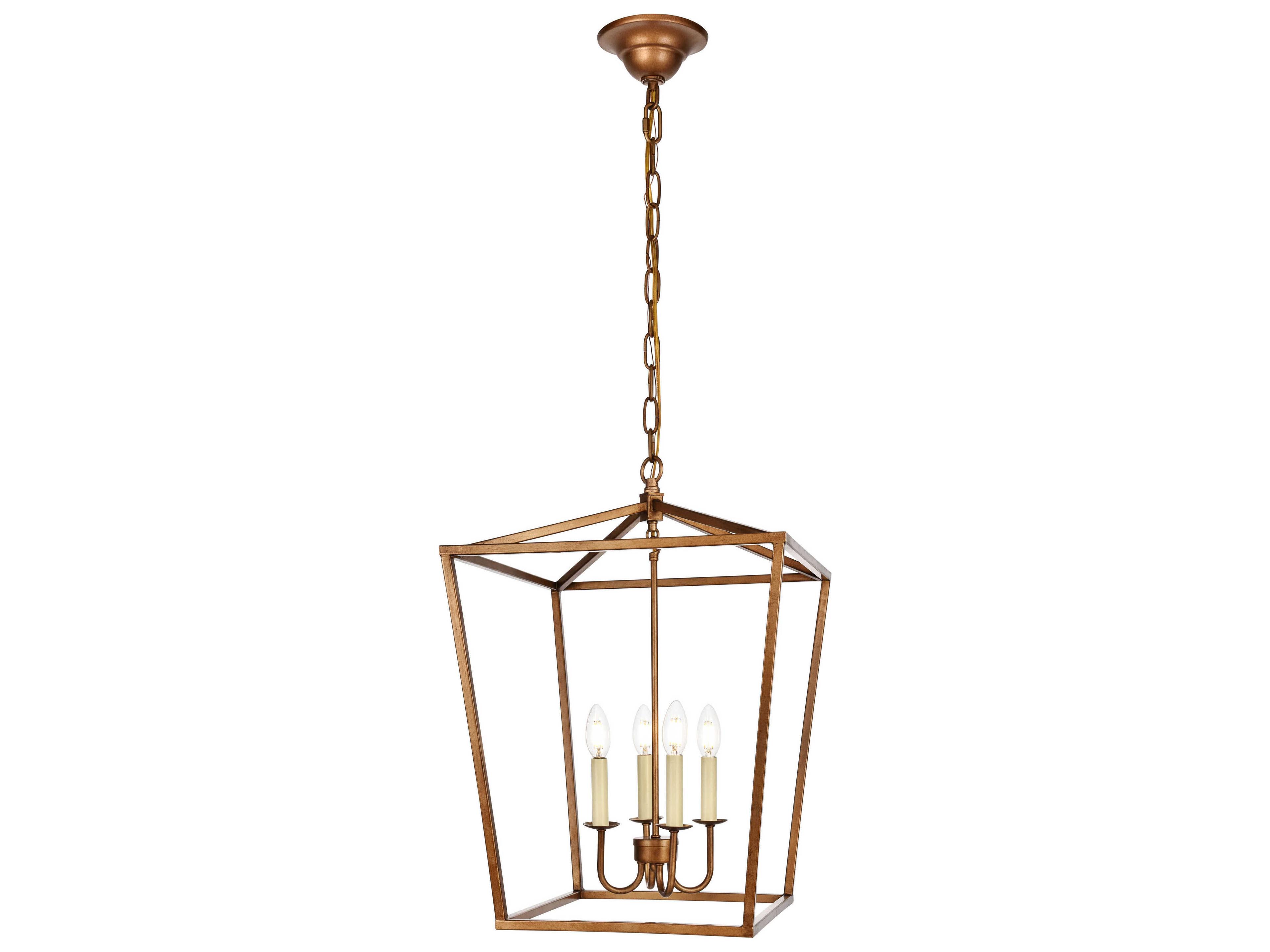 Elegant Lighting Maddox 4-Light Vintage Gold Chandelier