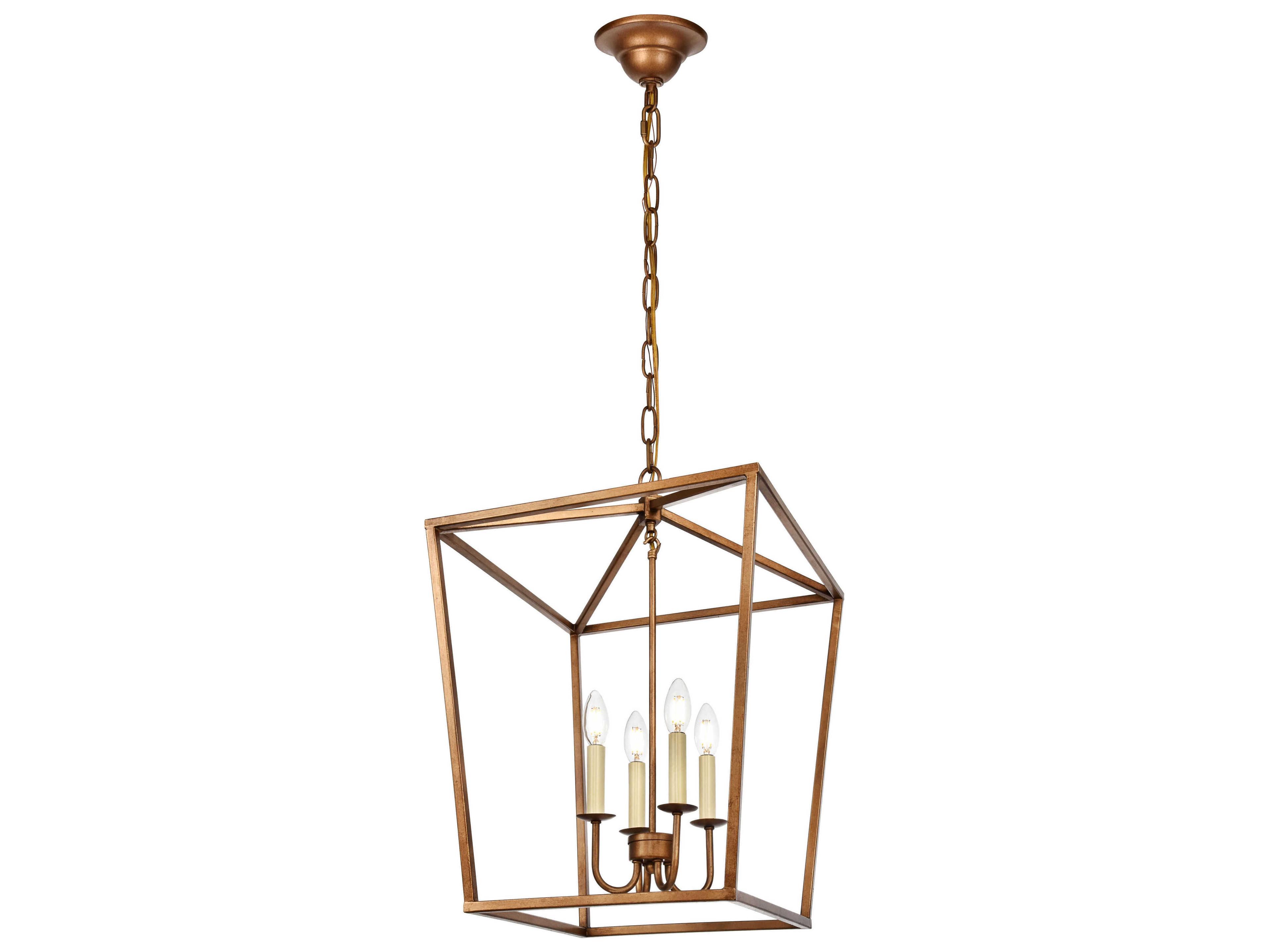 Elegant Lighting Maddox 4-Light Vintage Gold Chandelier