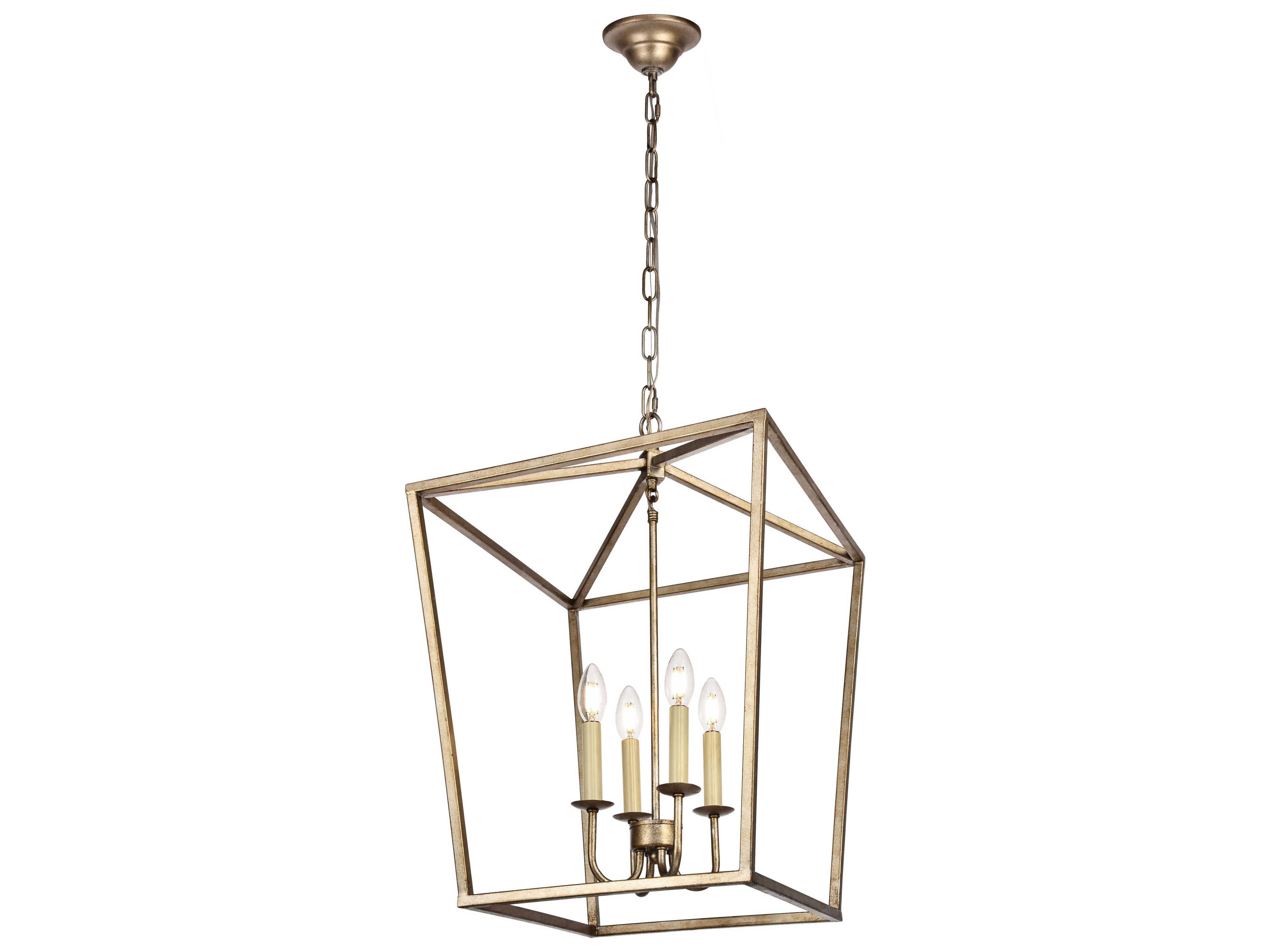 Elegant Lighting Maddox 4-Light Vintage Silver Chandelier