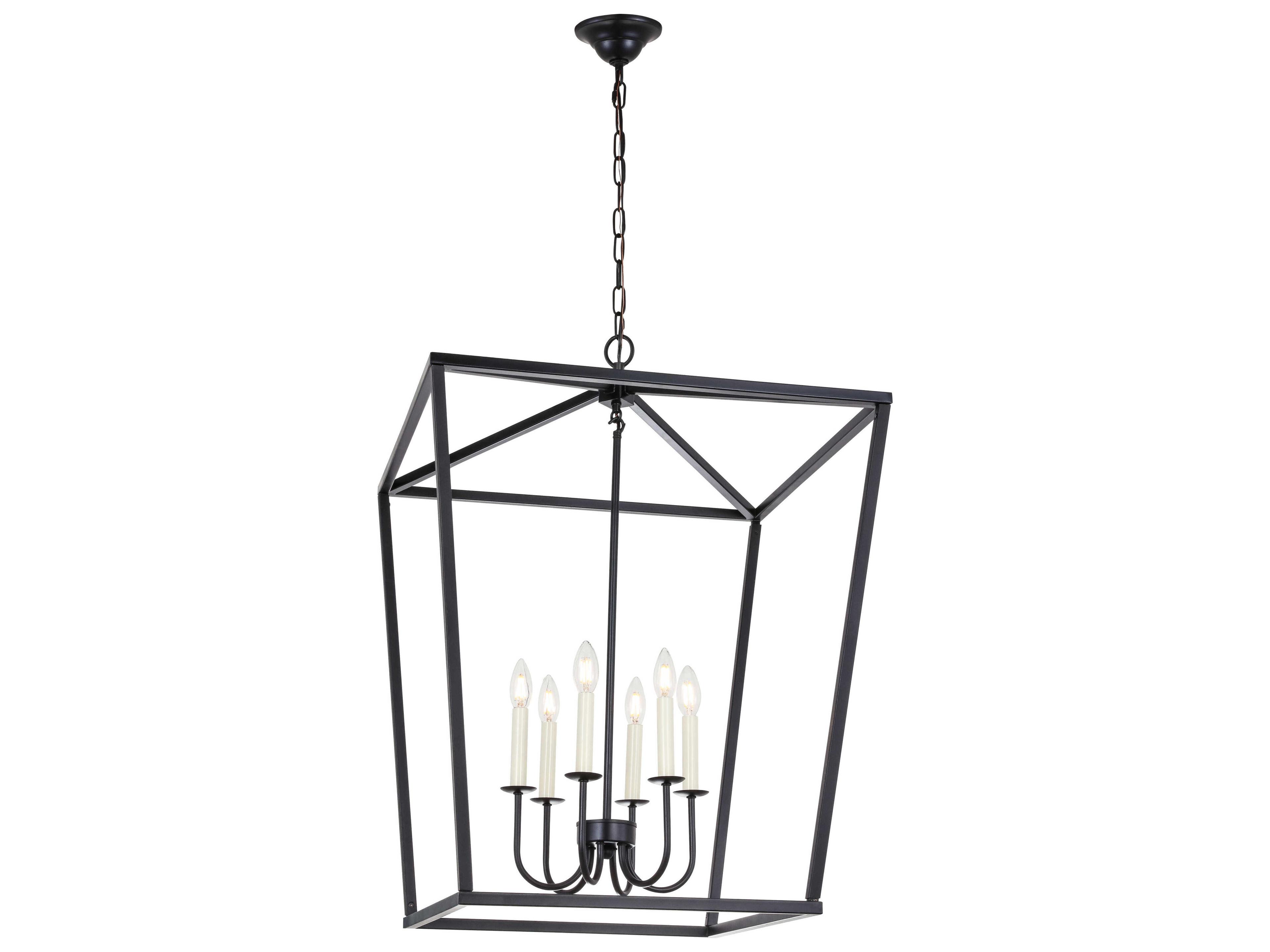 Elegant Lighting Maddox 6-Light Black Chandelier