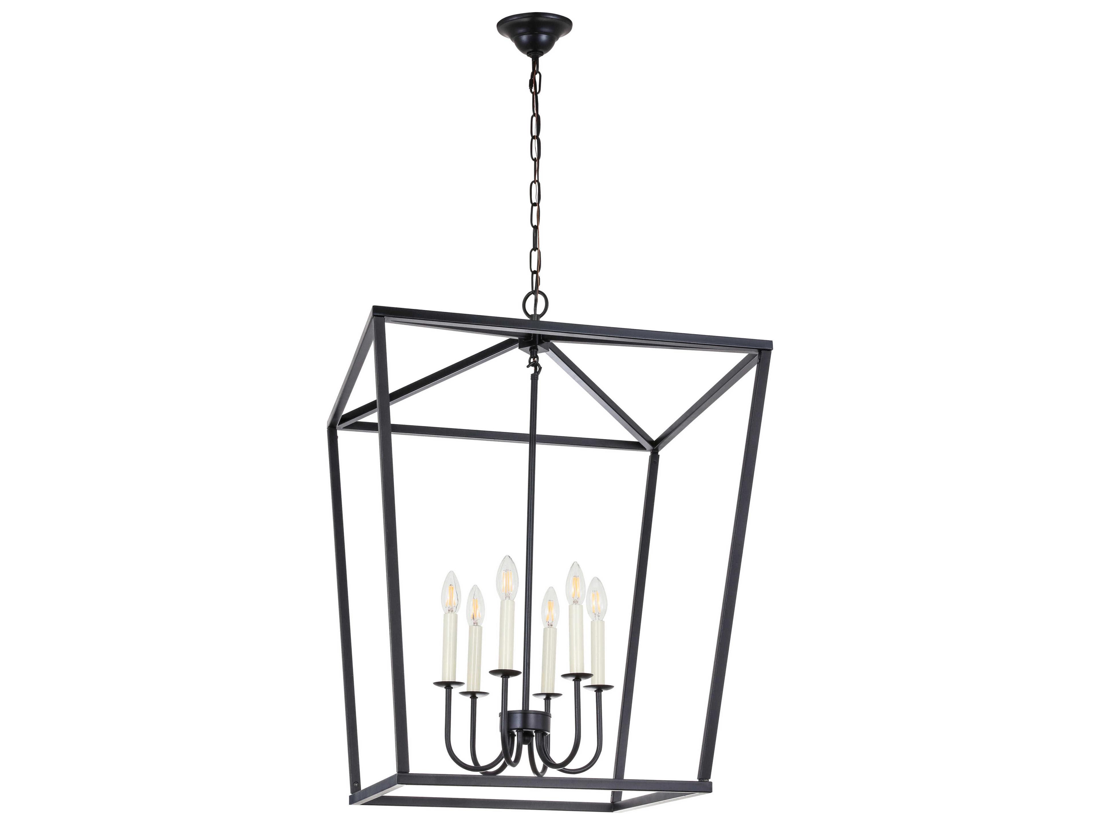 Elegant Lighting Maddox 6-Light Black Chandelier