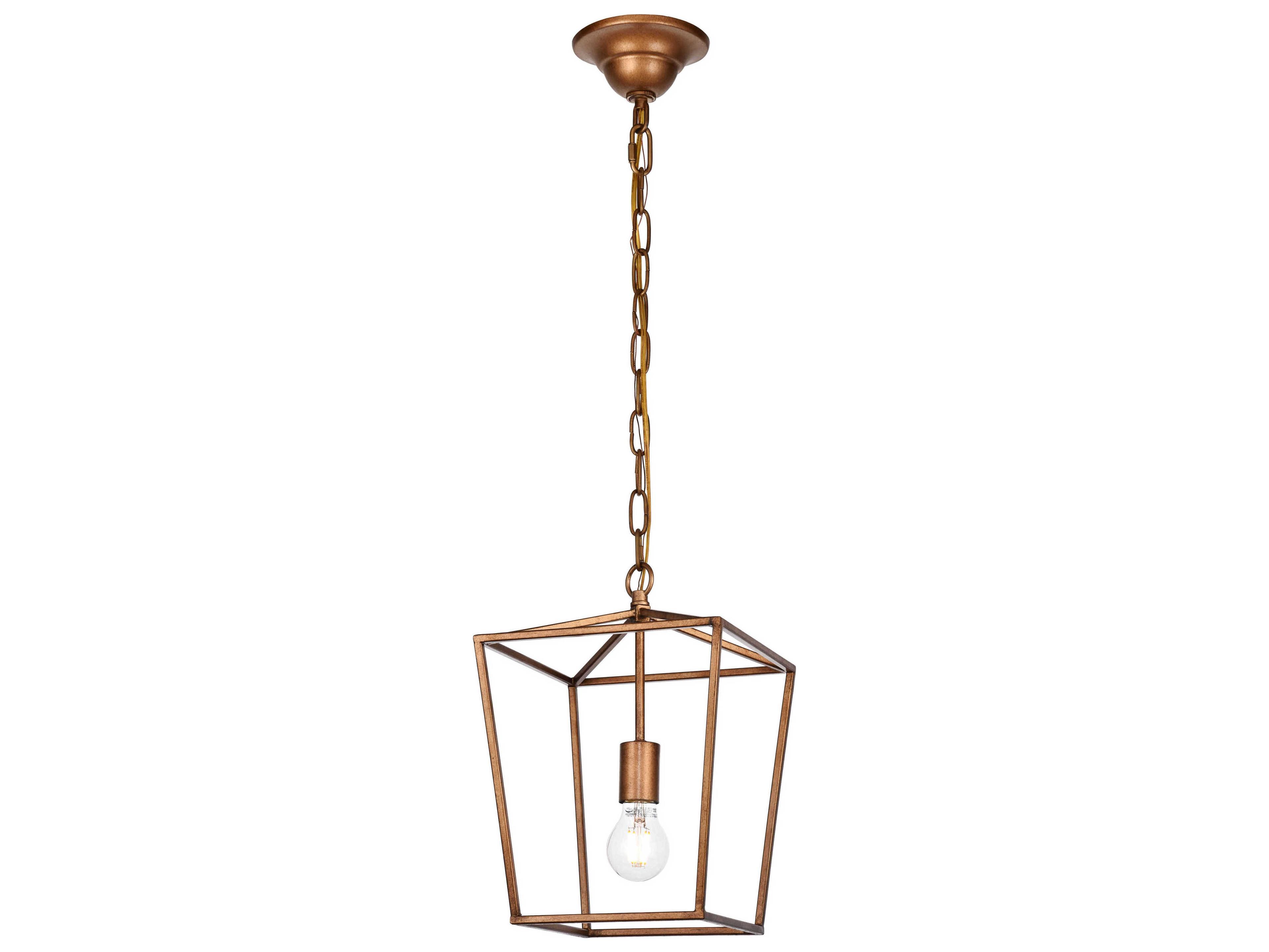 Elegant Lighting Maddox 1-Light Vintage Gold Mini Pendant