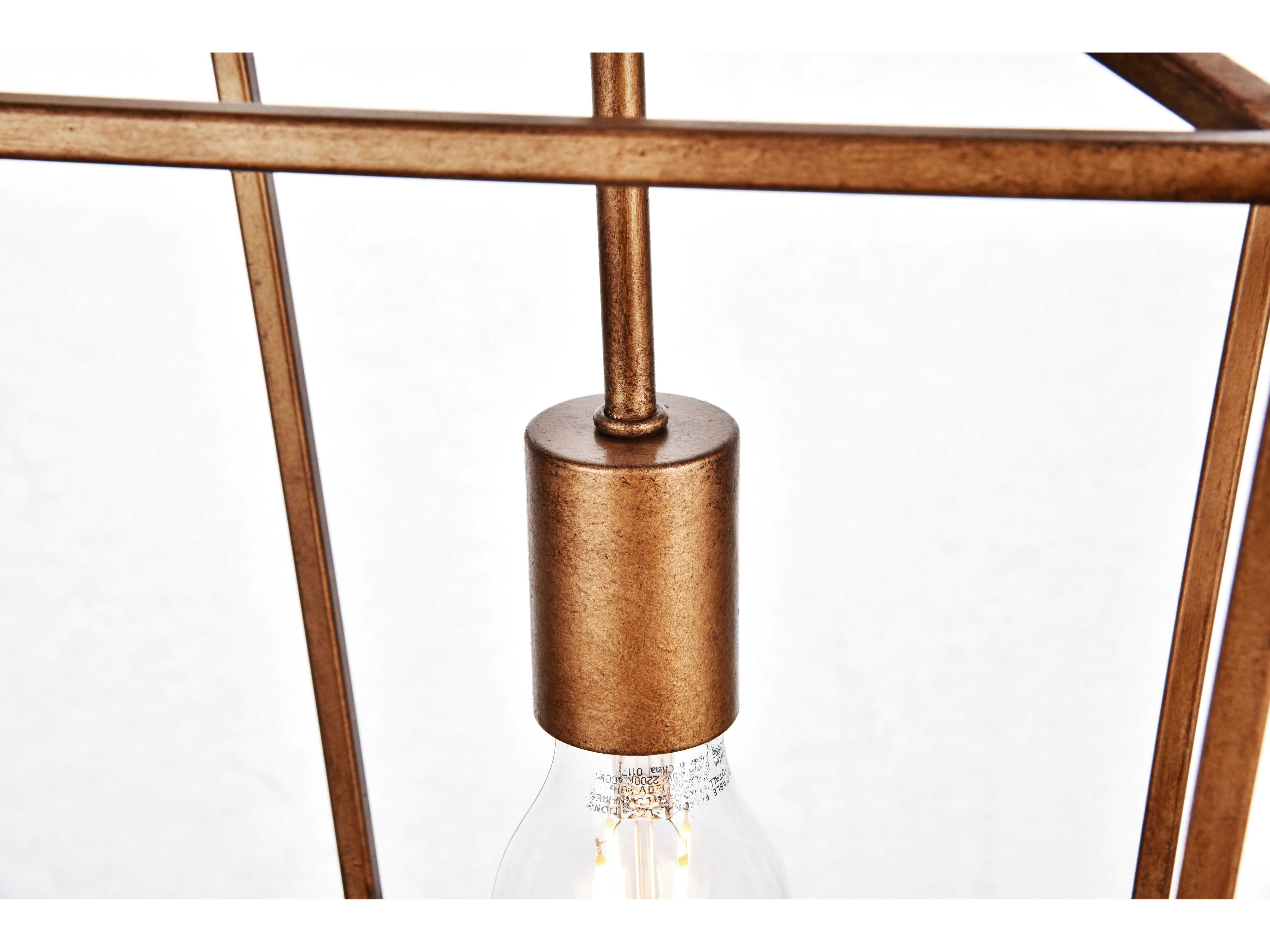 Elegant Lighting Maddox 1-Light Vintage Gold Mini Pendant