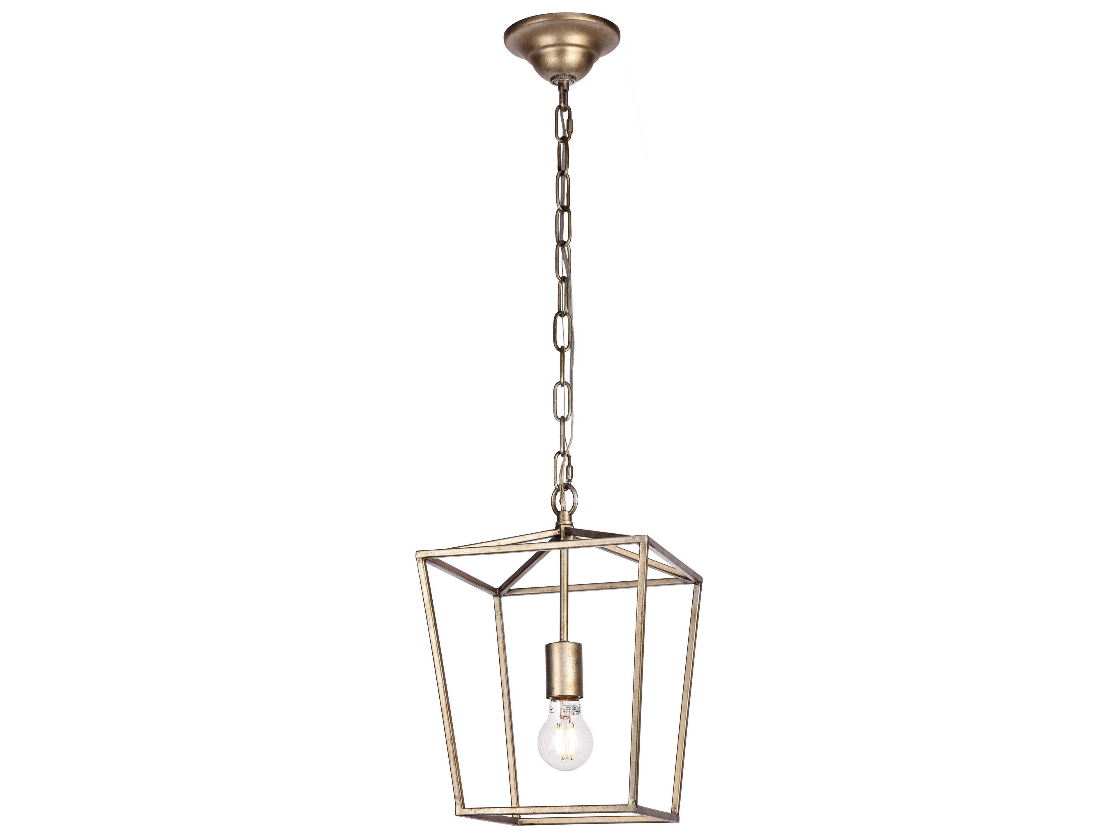 Elegant Lighting Maddox 1-Light Vintage Silver Mini Pendant