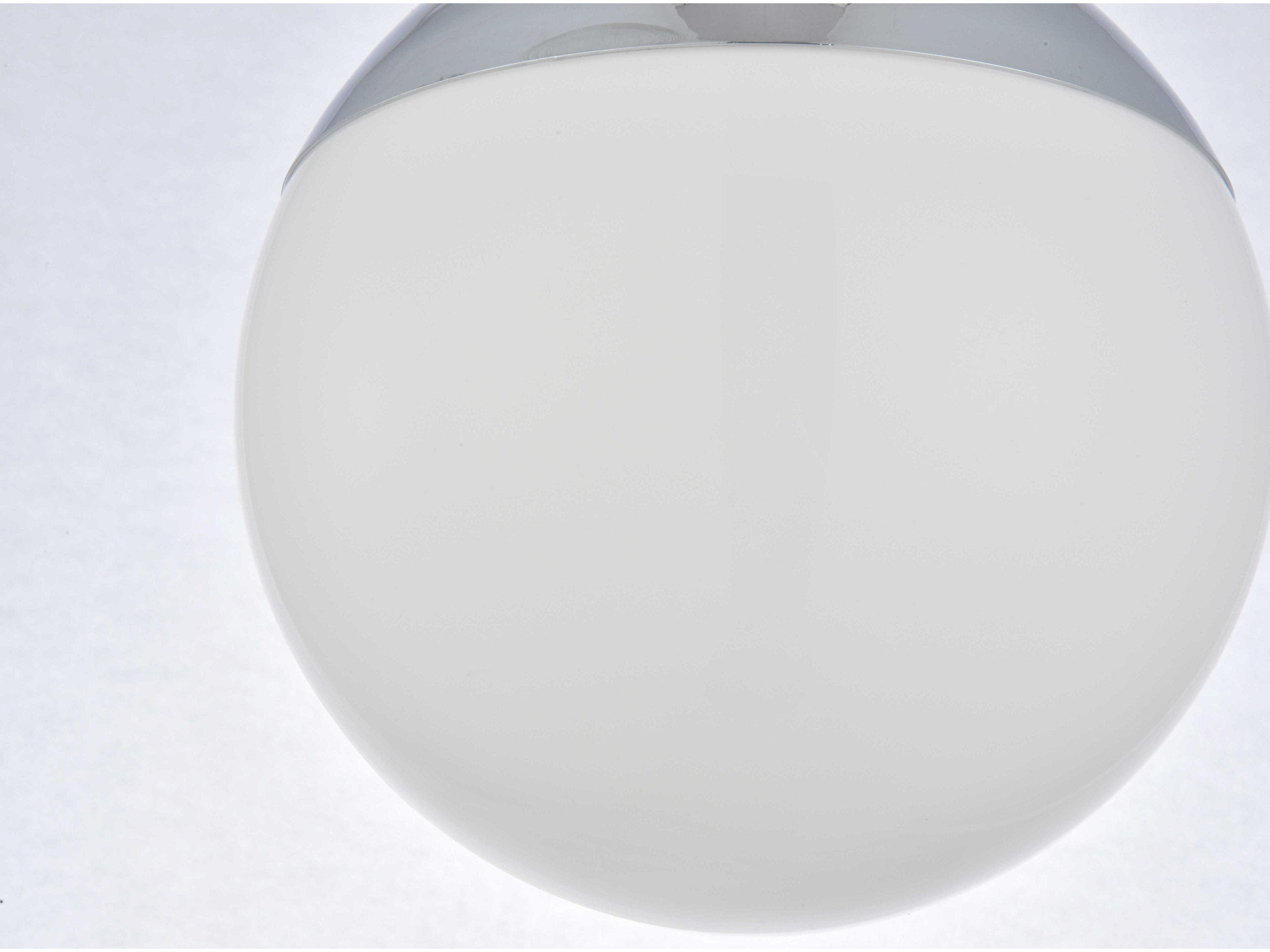Elegant Lighting Eclipse 1-Light Chrome Glass Globe Mini Pendant
