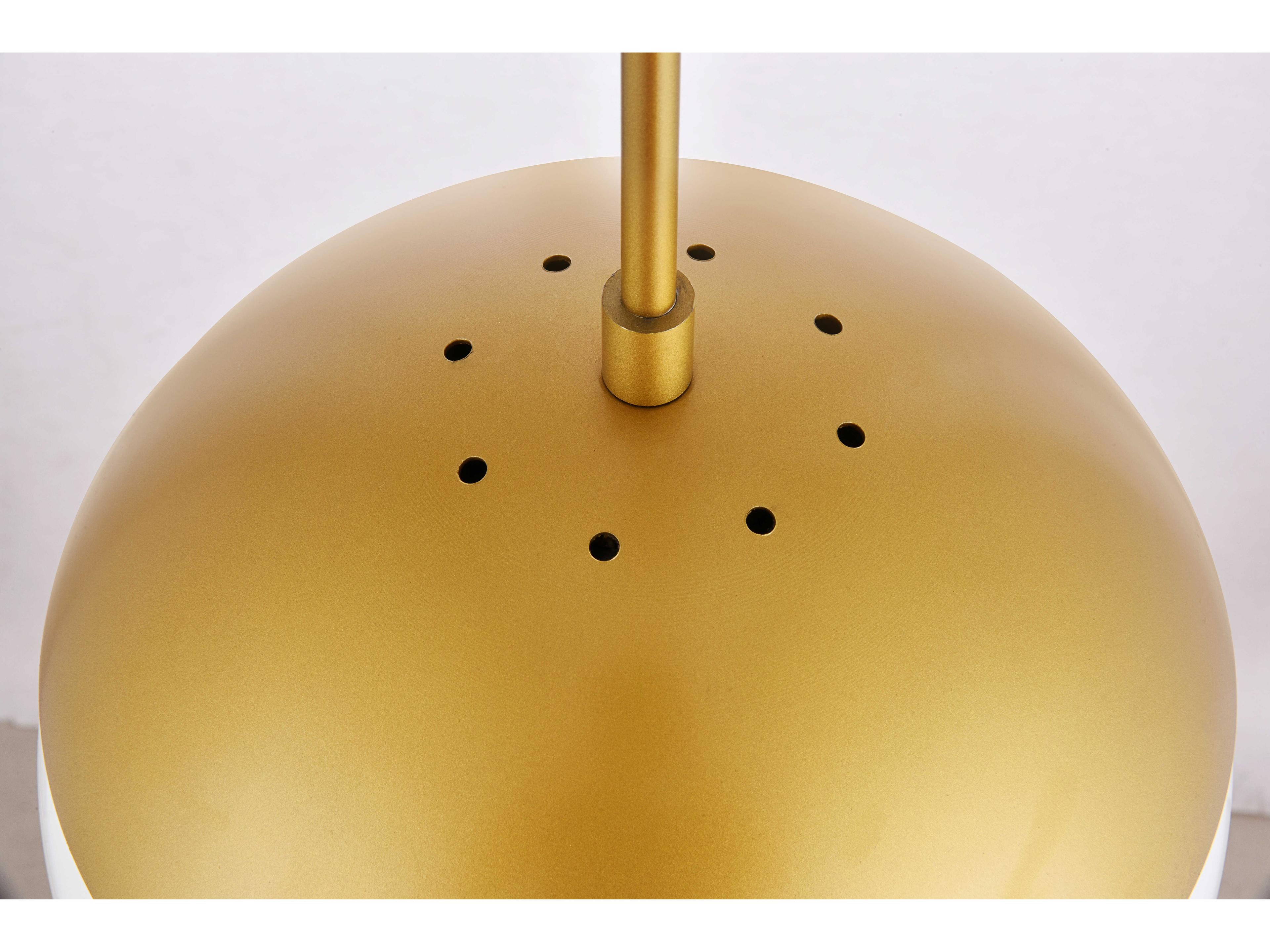 Elegant Lighting Eclipse 1-Light Brass Glass Globe Mini Pendant