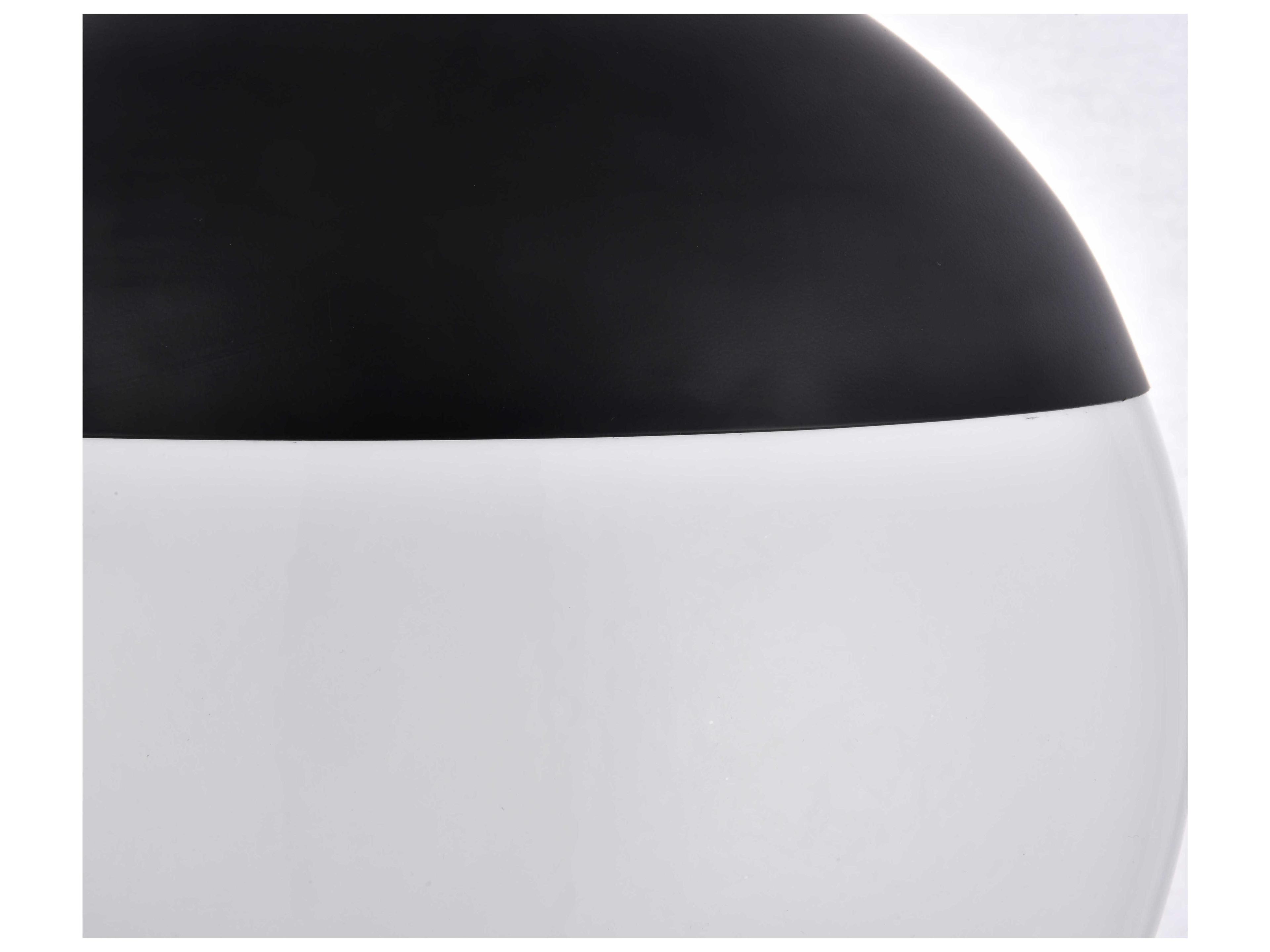 Elegant Lighting Eclipse 1-Light Black Glass Globe Mini Pendant