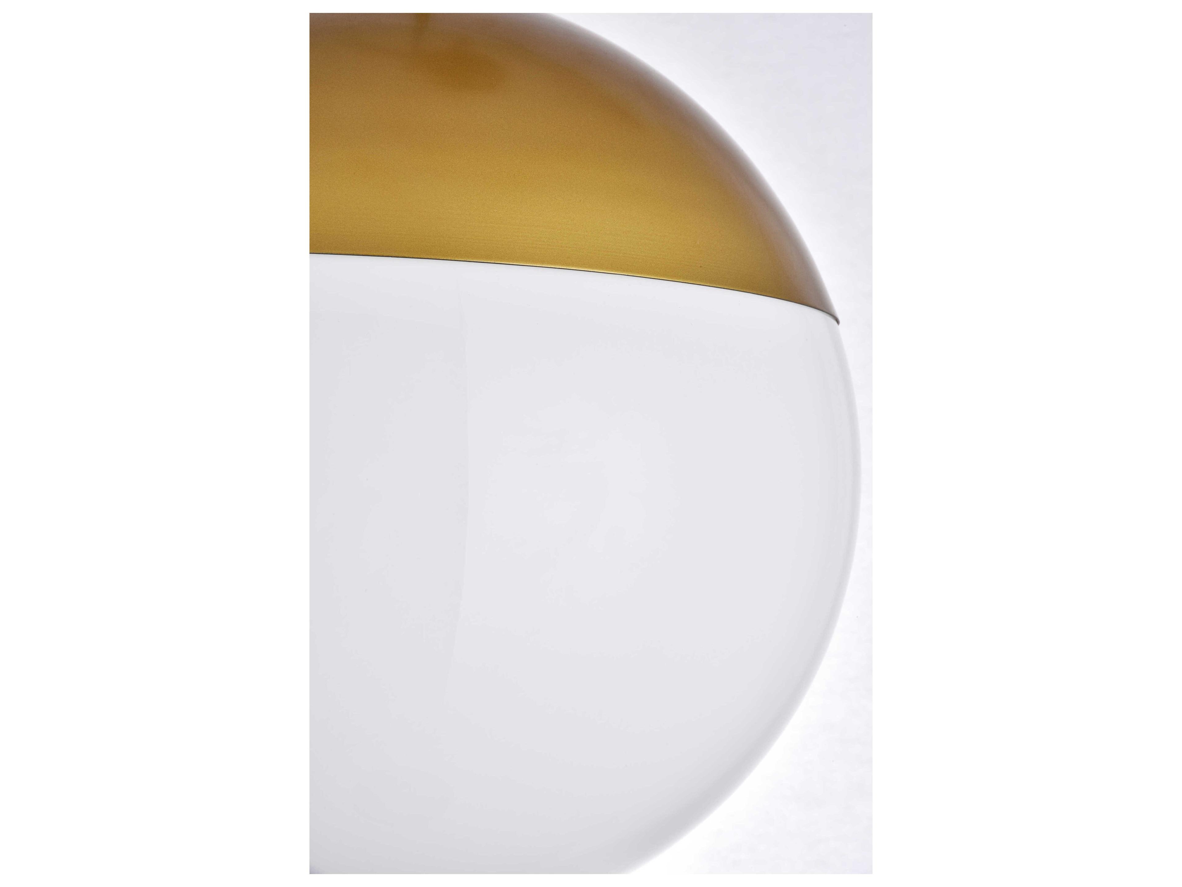 Elegant Lighting Eclipse 1-Light Brass Glass Globe Pendant