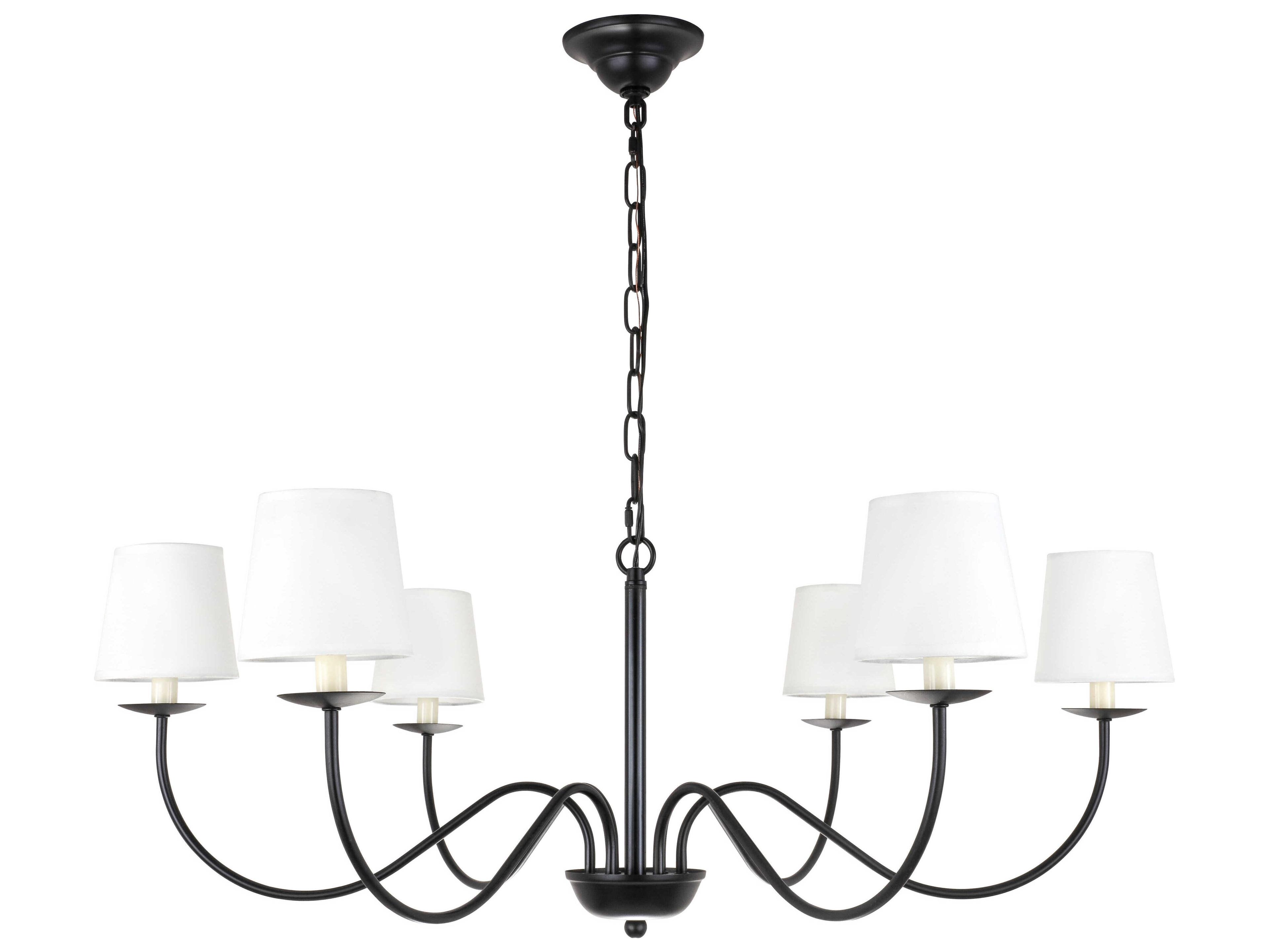 Elegant Lighting Eclipse 6-Light Black Chandelier